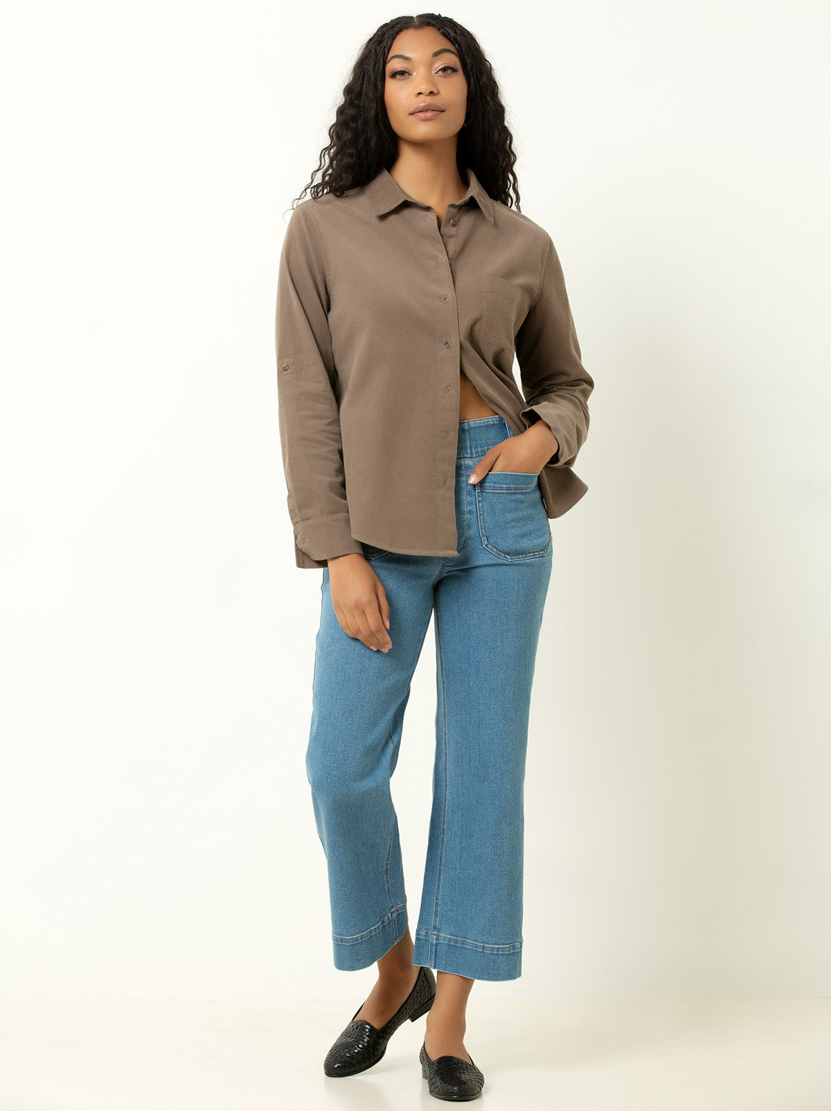 Corduroy Button-Up Shirt