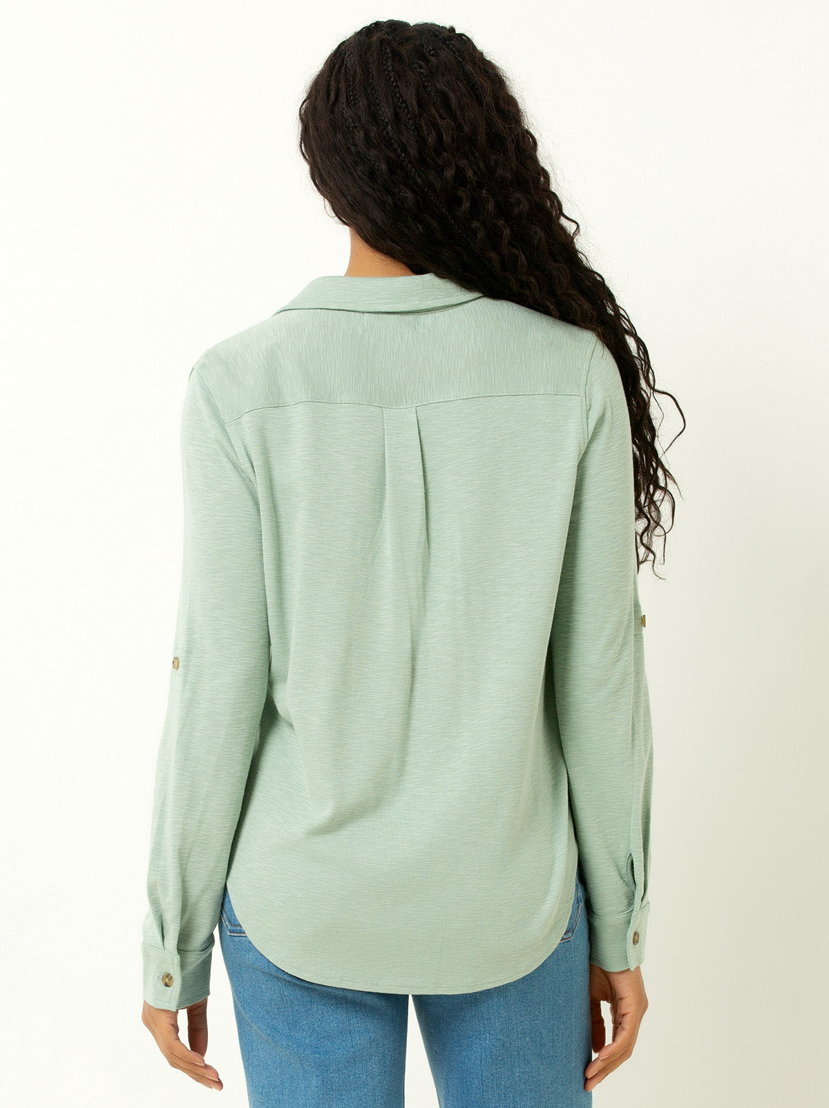 Knit Button-Up Shirt