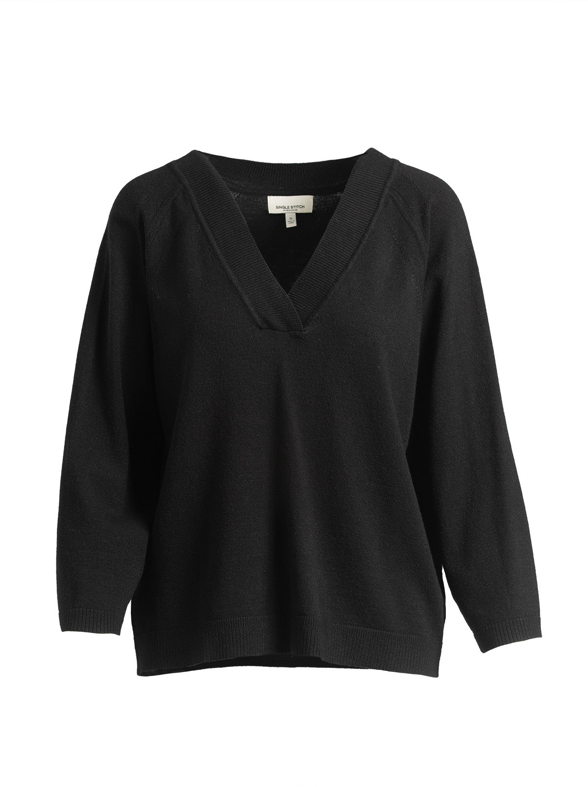 Drop Shoulder V-Neck Sweater