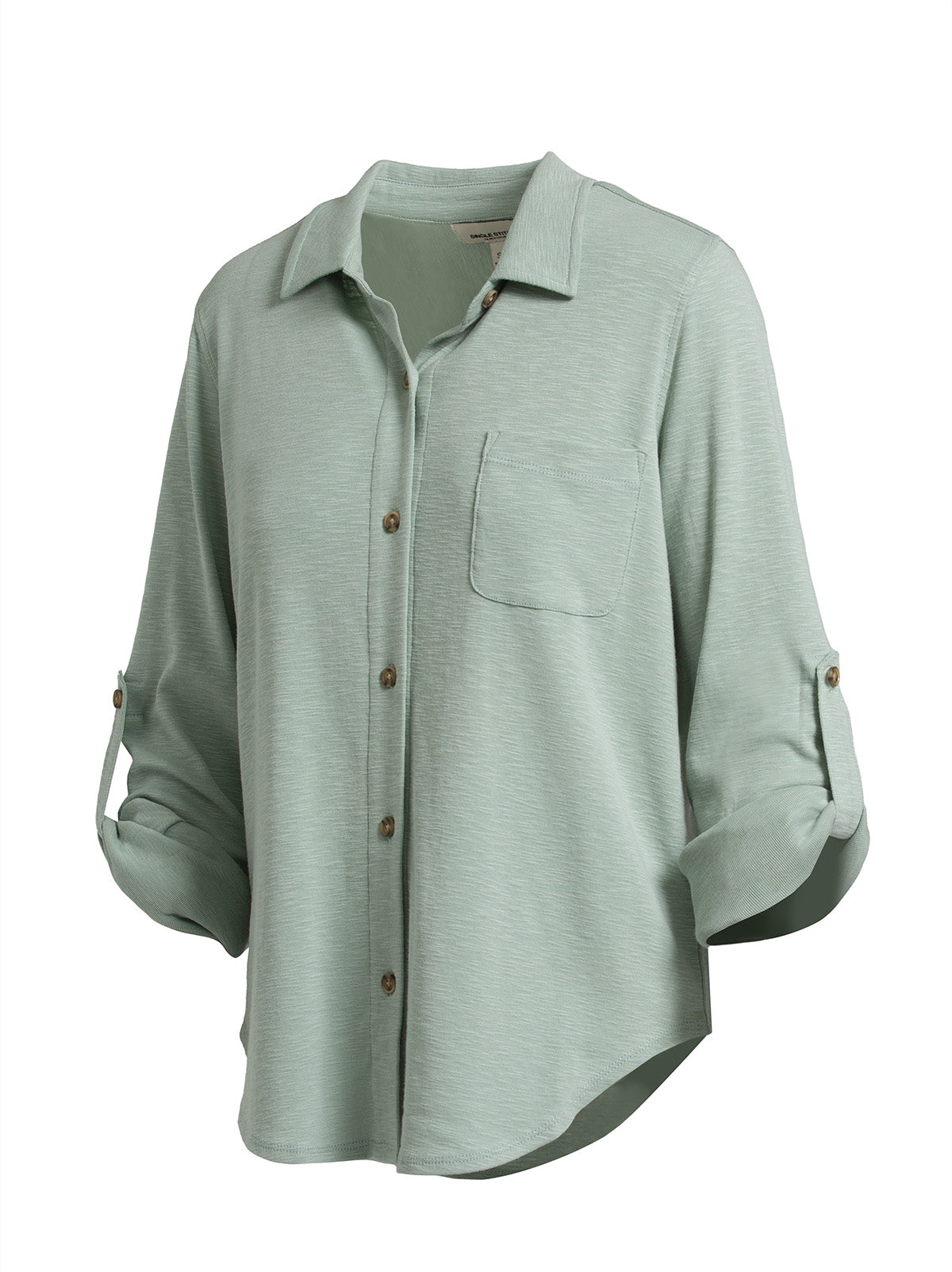 Knit Button-Up Shirt