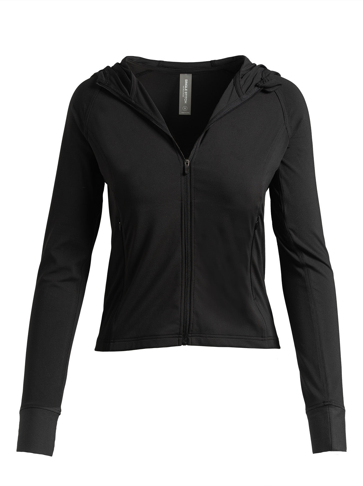 Sueded Full Zip Hooded Jacket