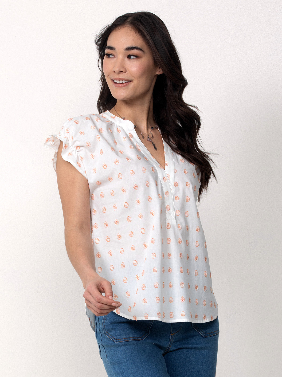 Cotton Peasant Blouse