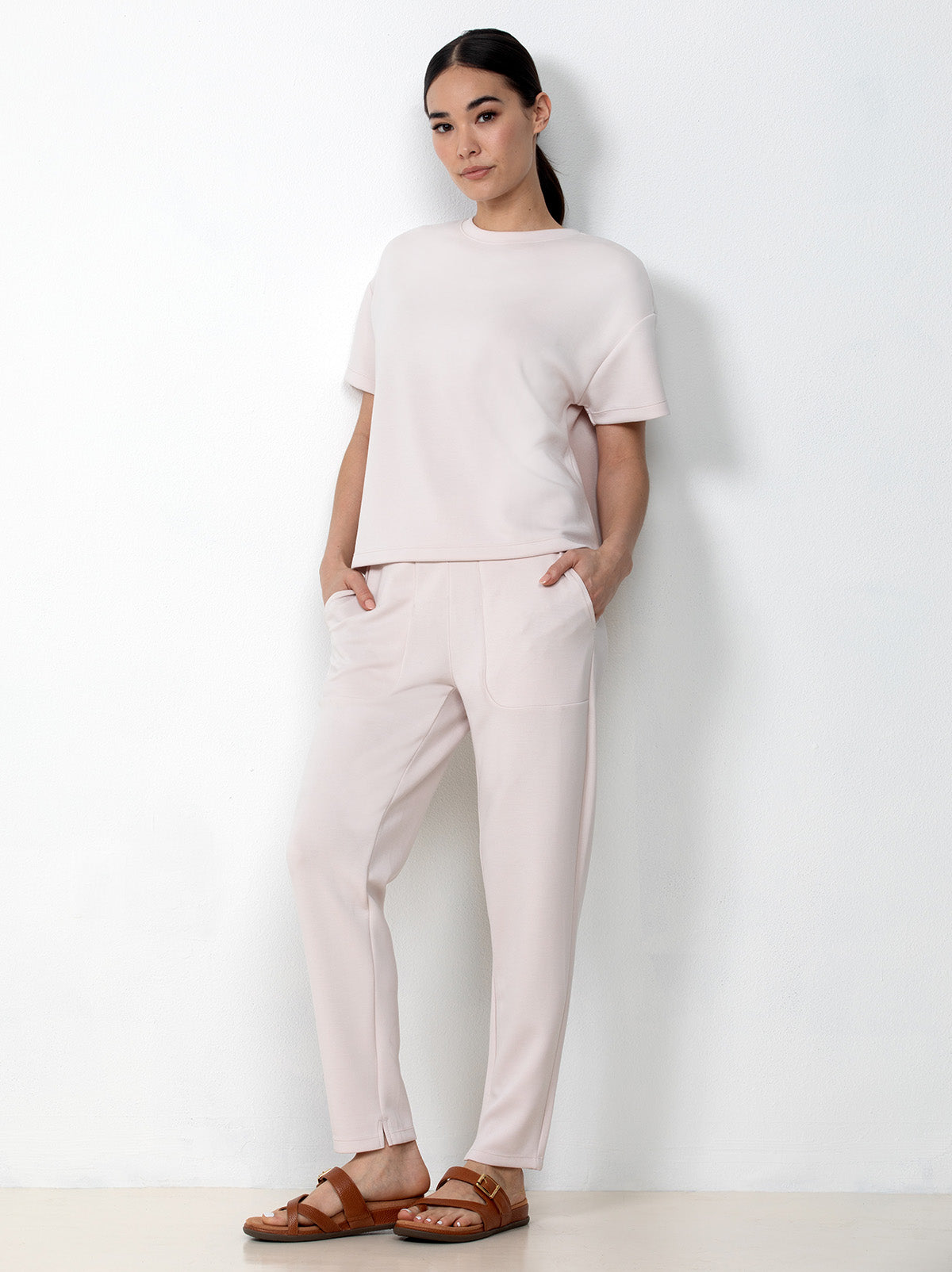 Scuba Soft Crewneck Top And Jogger Set