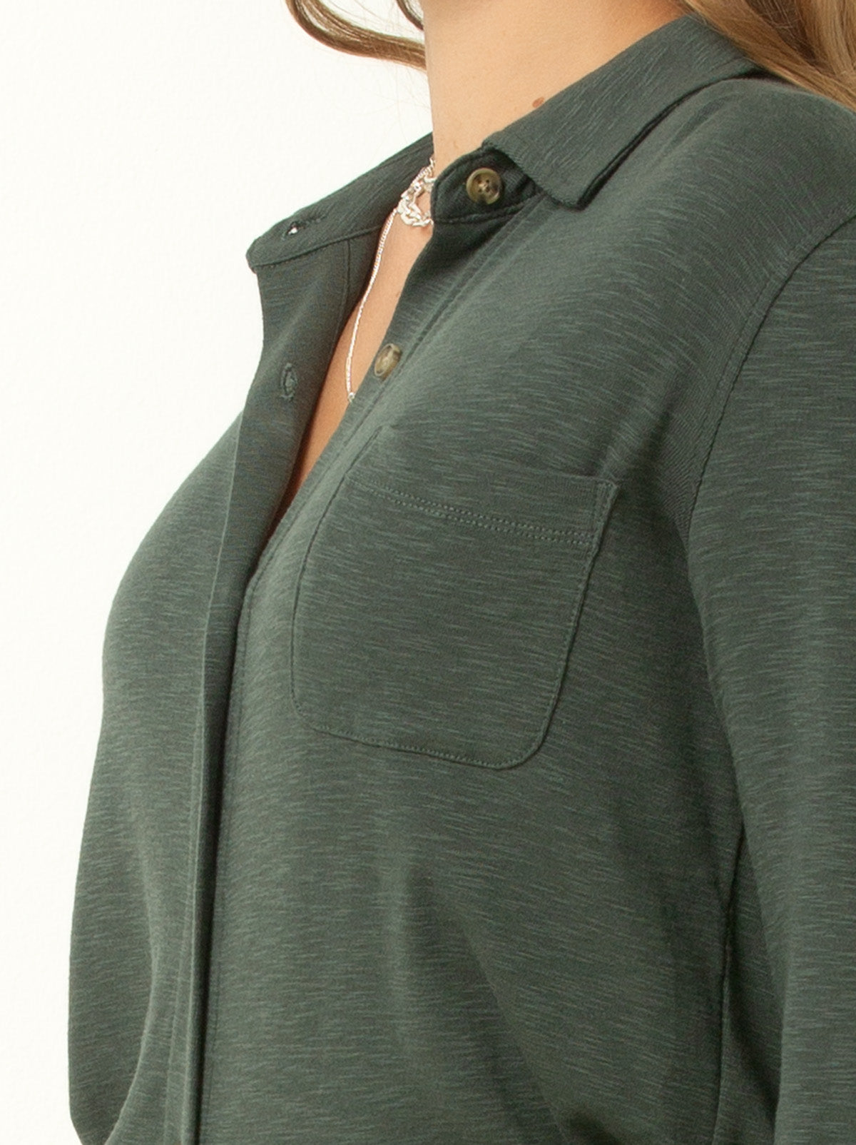 Knit Button-Up Shirt