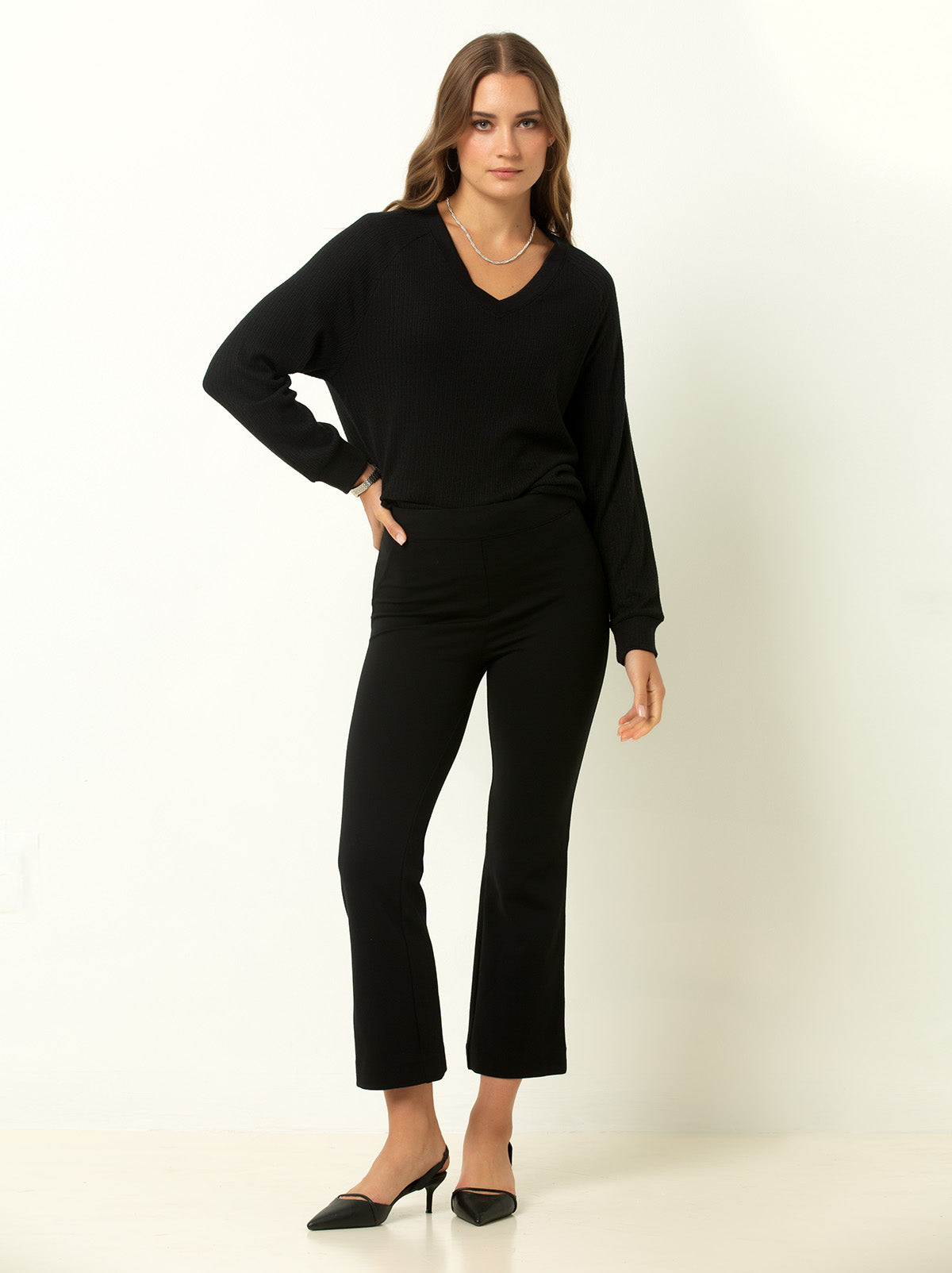 Classic Ribbed V-Neck Sweater