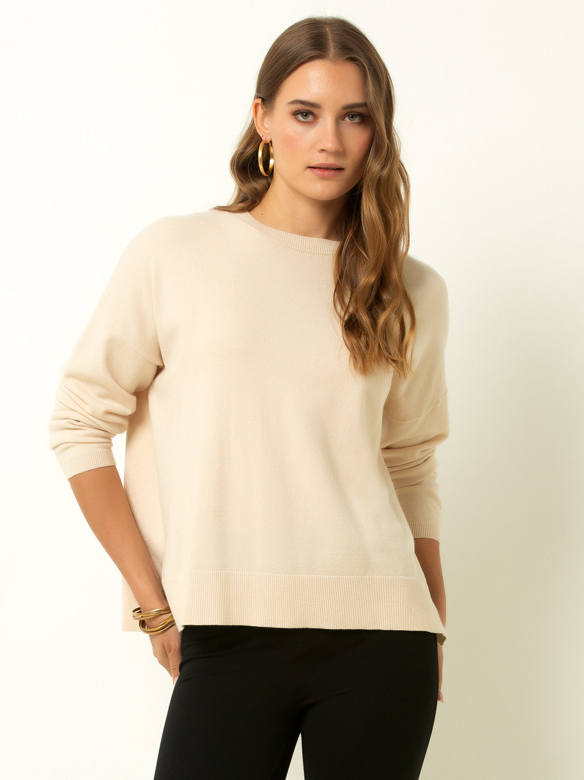 Relaxed Crew Neck Sweater