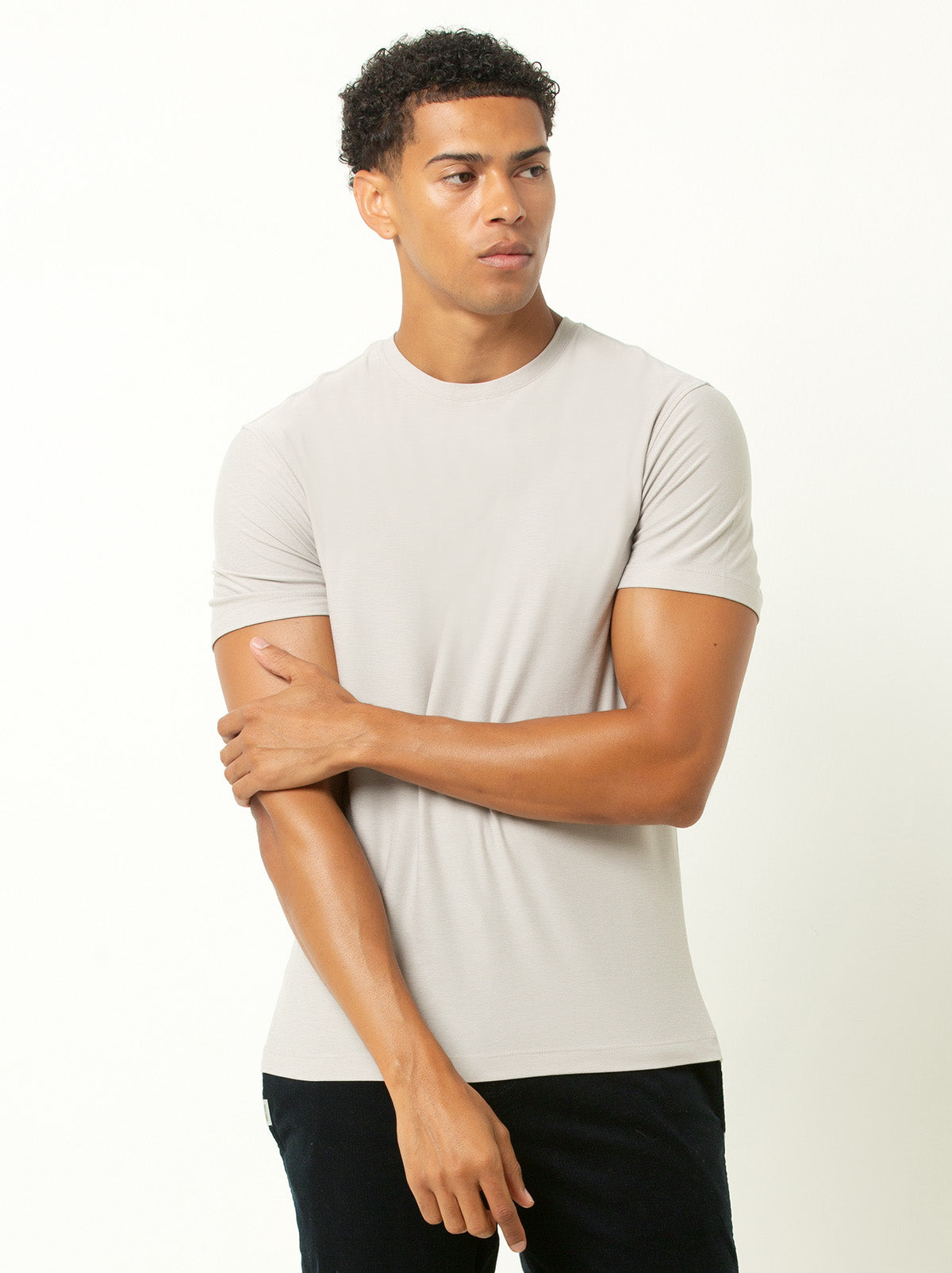 crew neck t shirt under dress shirt Soft Stretch Crewneck Undershirt (3-Pack)