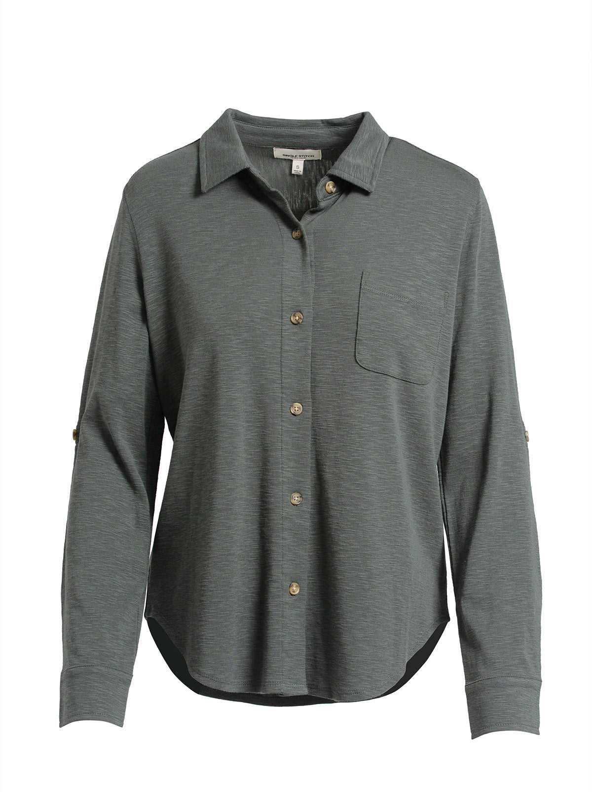 Knit Button-Up Shirt