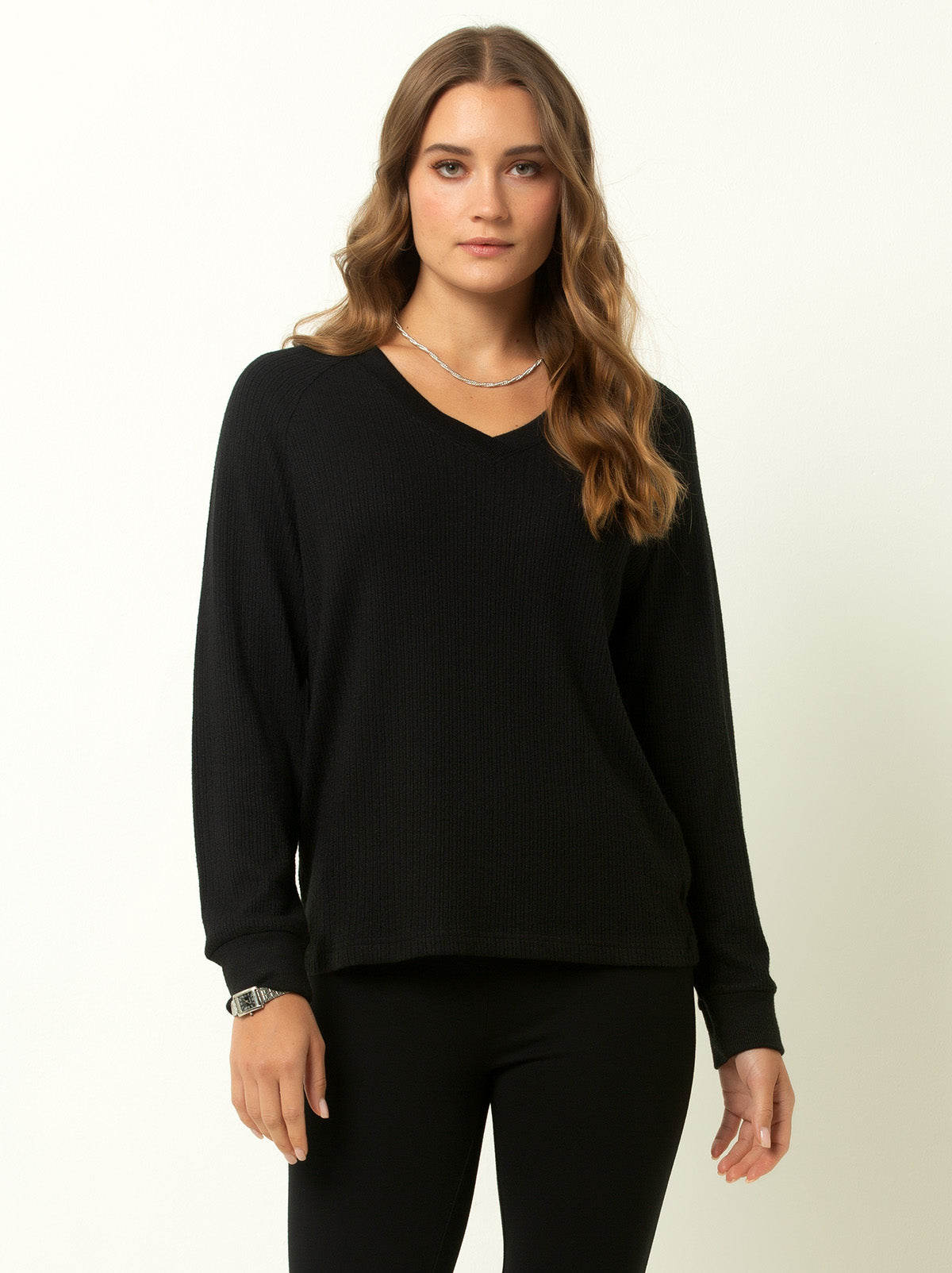 Classic Ribbed V-Neck Sweater