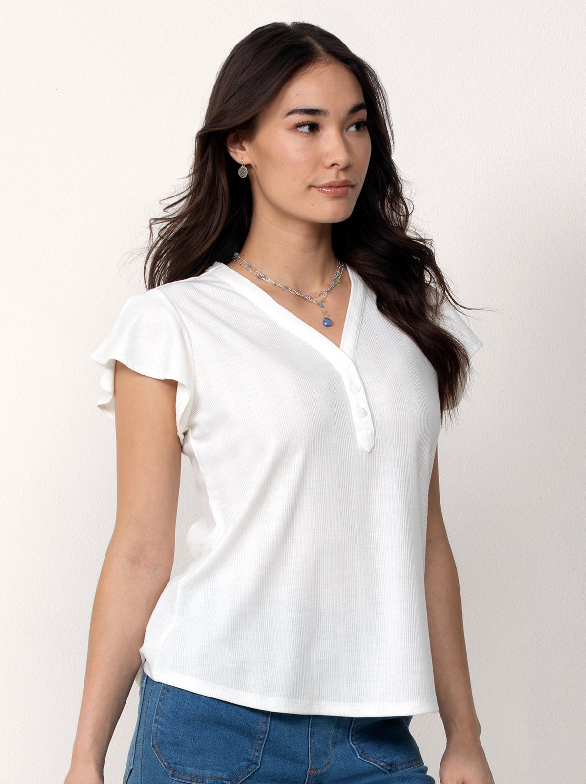 Flutter Sleeve Henley