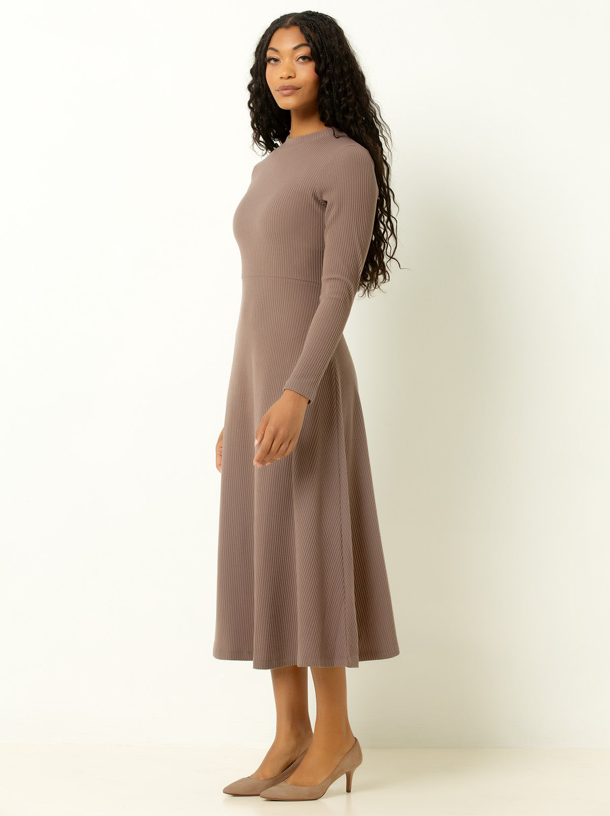 Ribbed Midi Dress