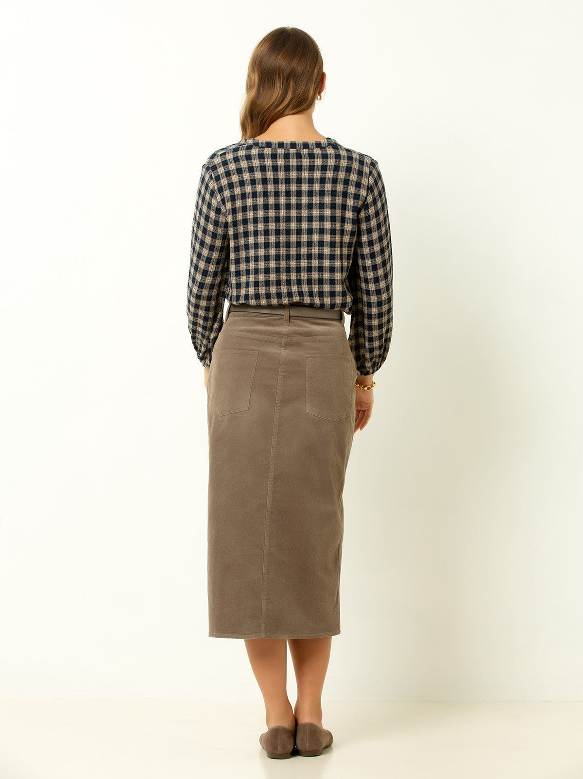 Corduroy Midi Skirt