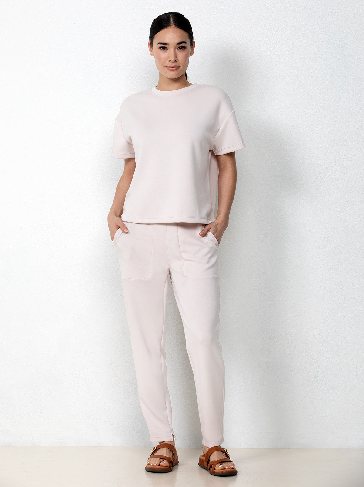 Scuba Soft Crewneck Top And Jogger Set