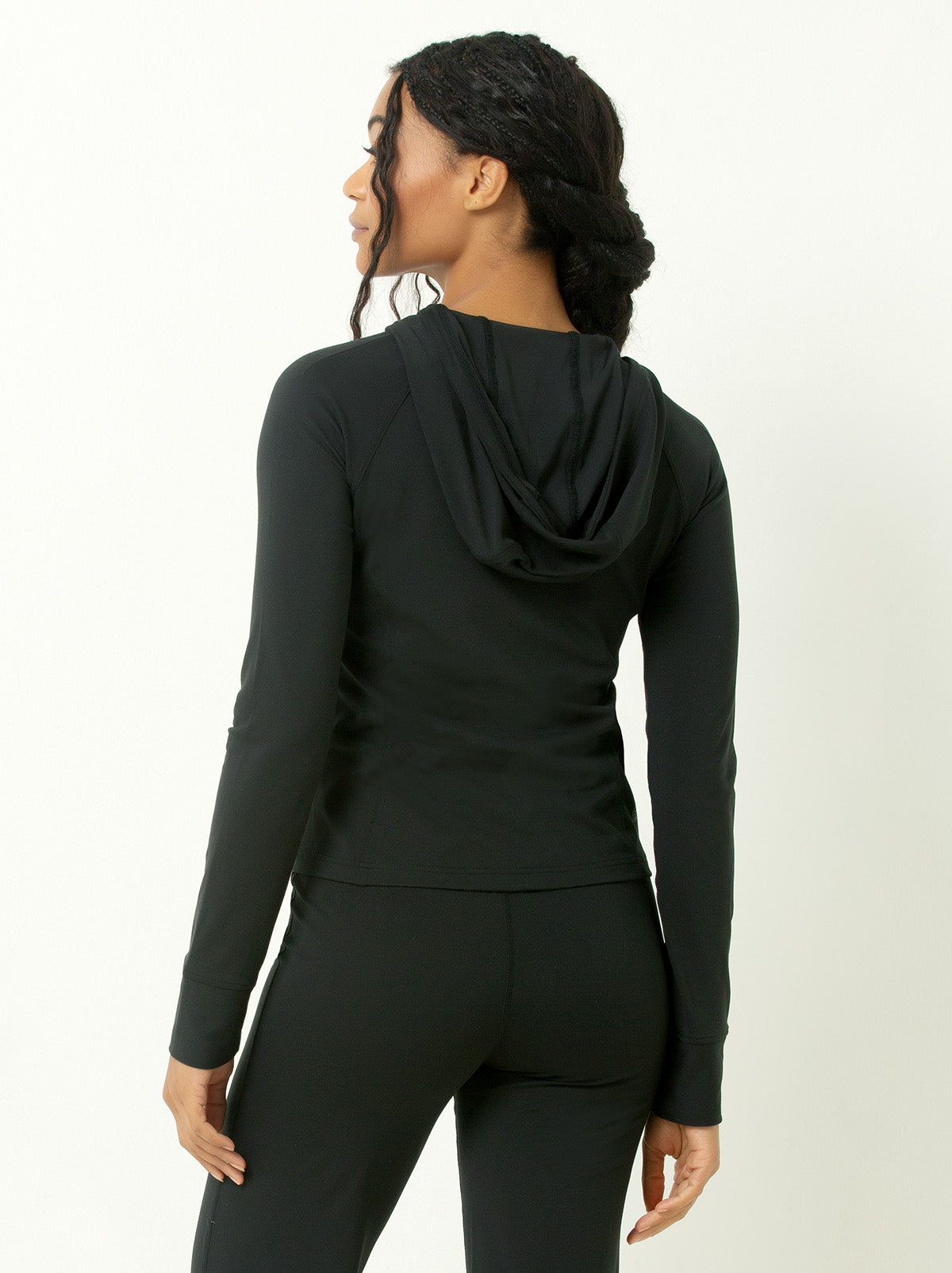 Sueded Full Zip Hooded Jacket
