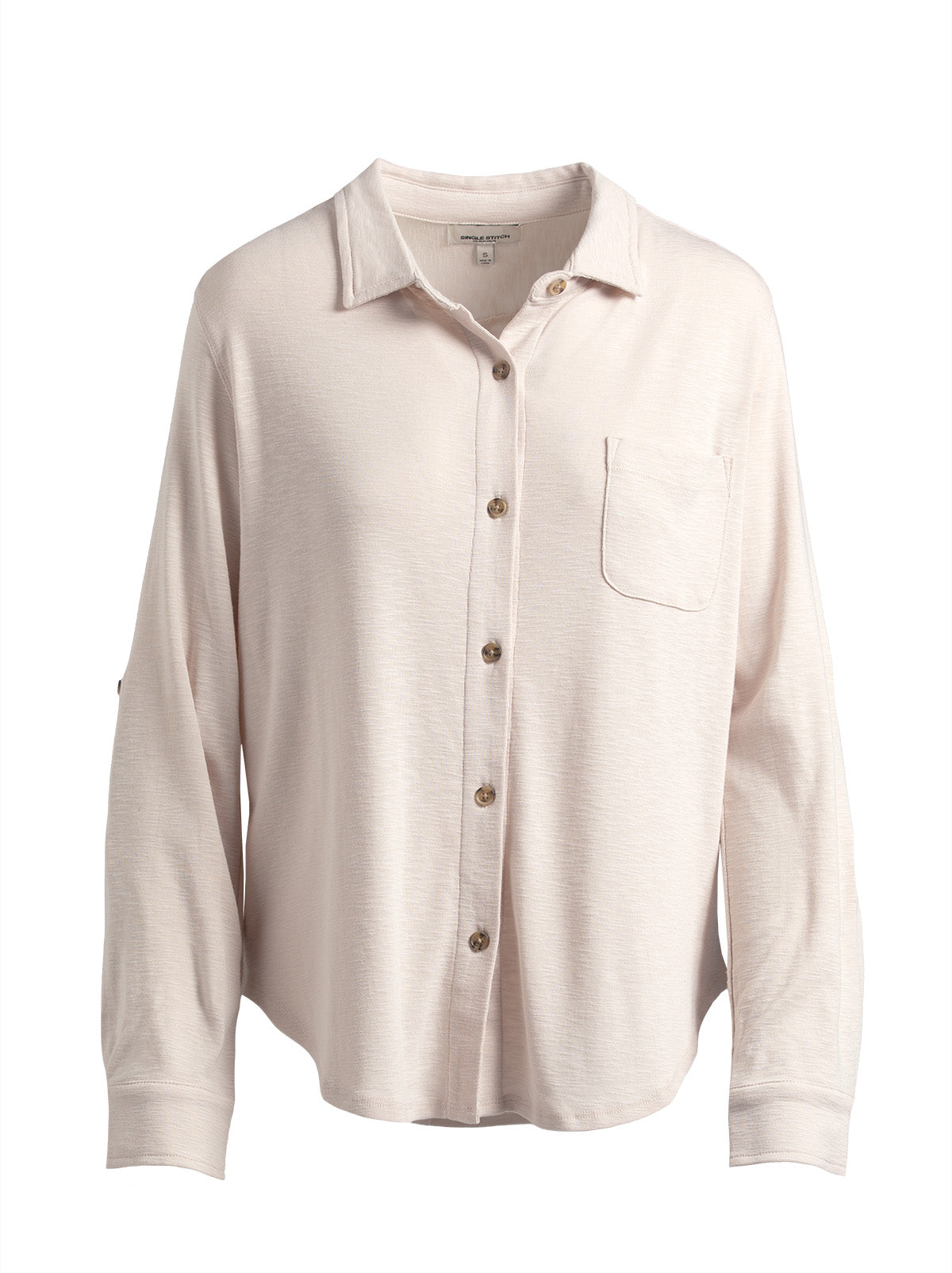 Knit Button-Up Shirt