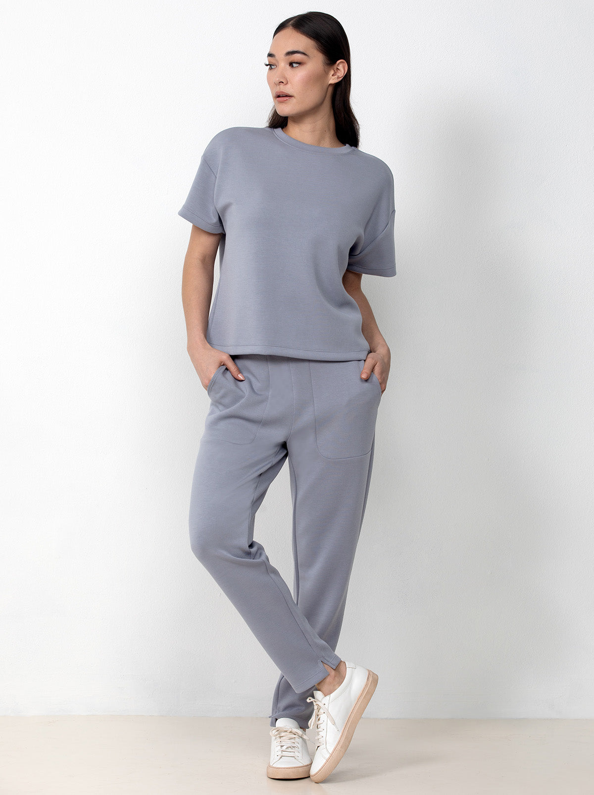 Scuba Soft Crewneck Top And Jogger Set