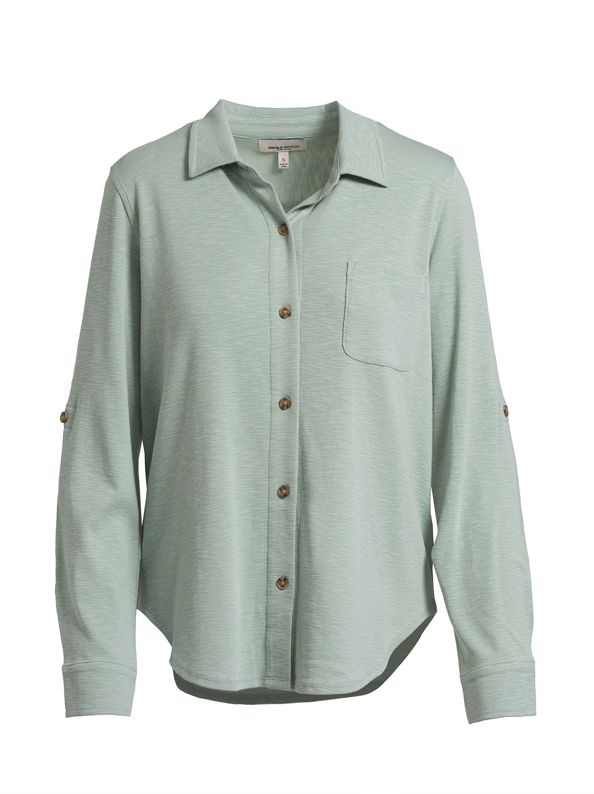 Knit Button-Up Shirt