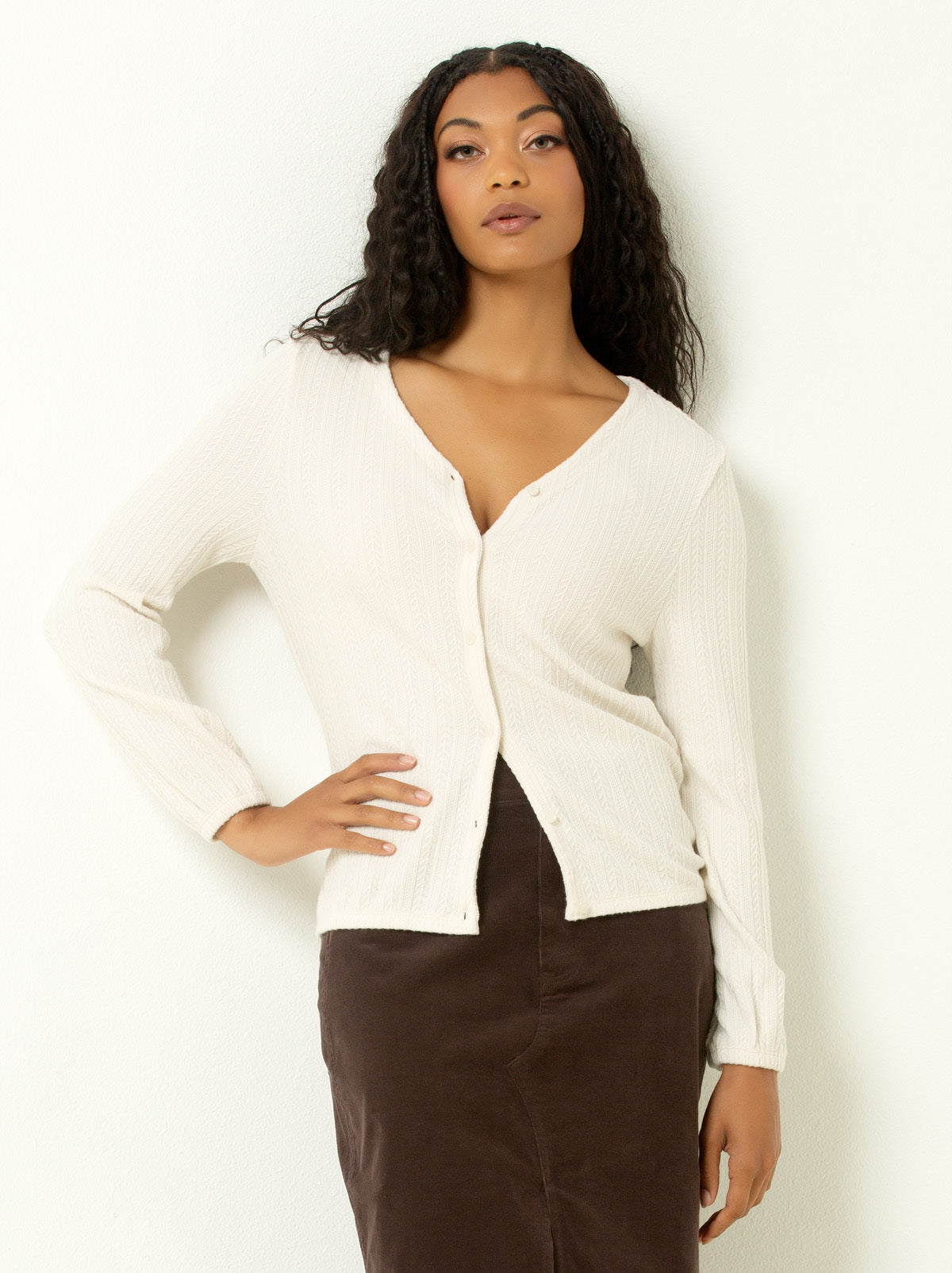 Women's Cable Knit Cardigan | Single Stitch