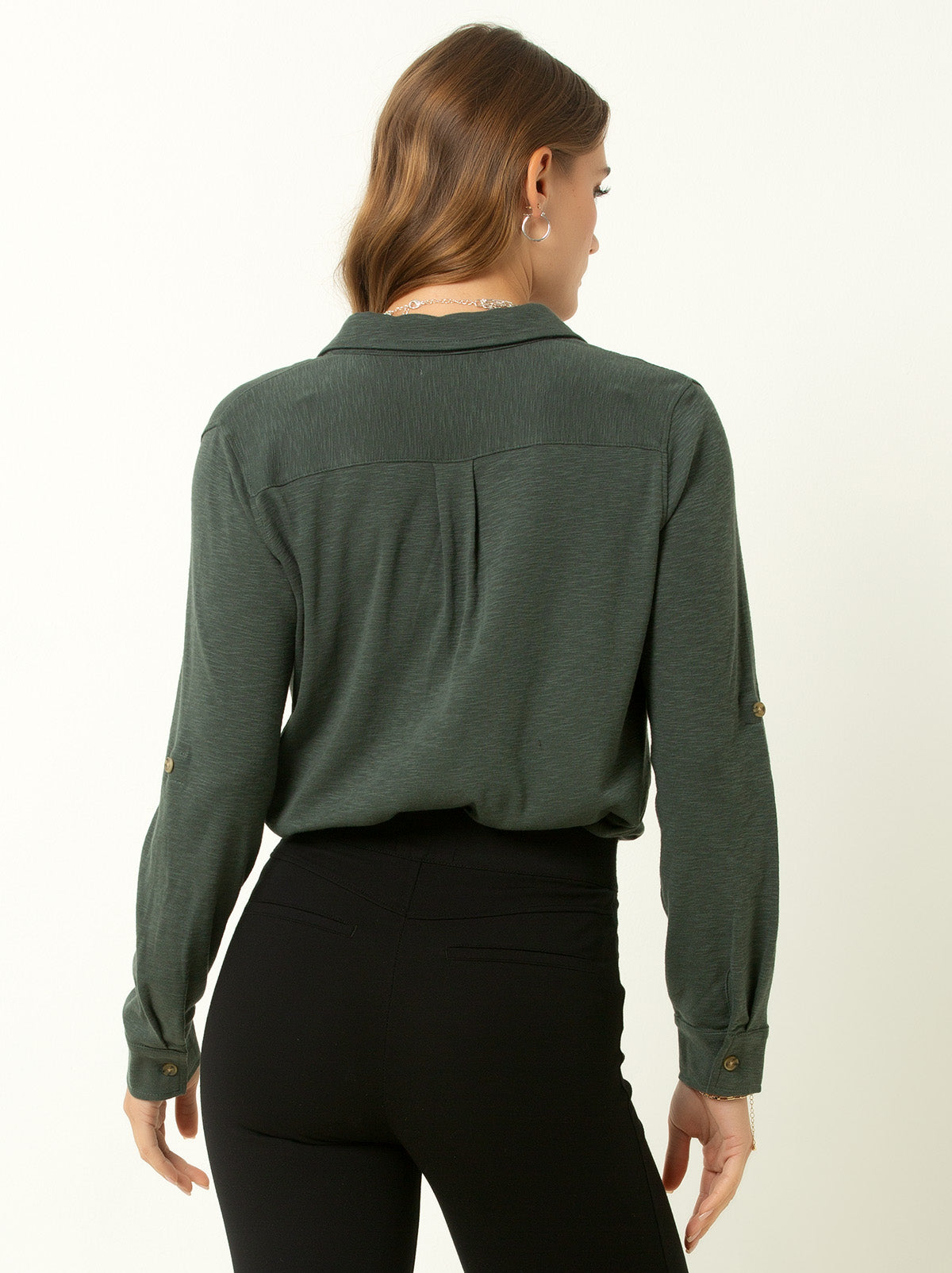 Knit Button-Up Shirt