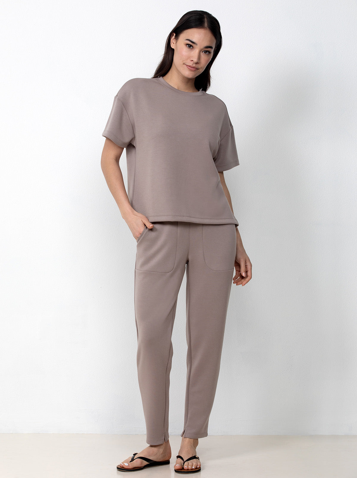 Scuba Soft Crewneck Top And Jogger Set