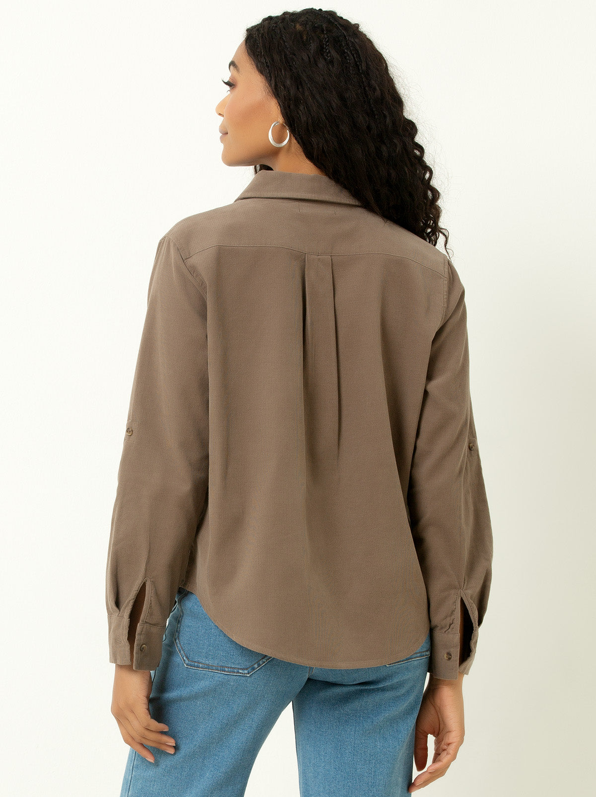 Corduroy Button-Up Shirt