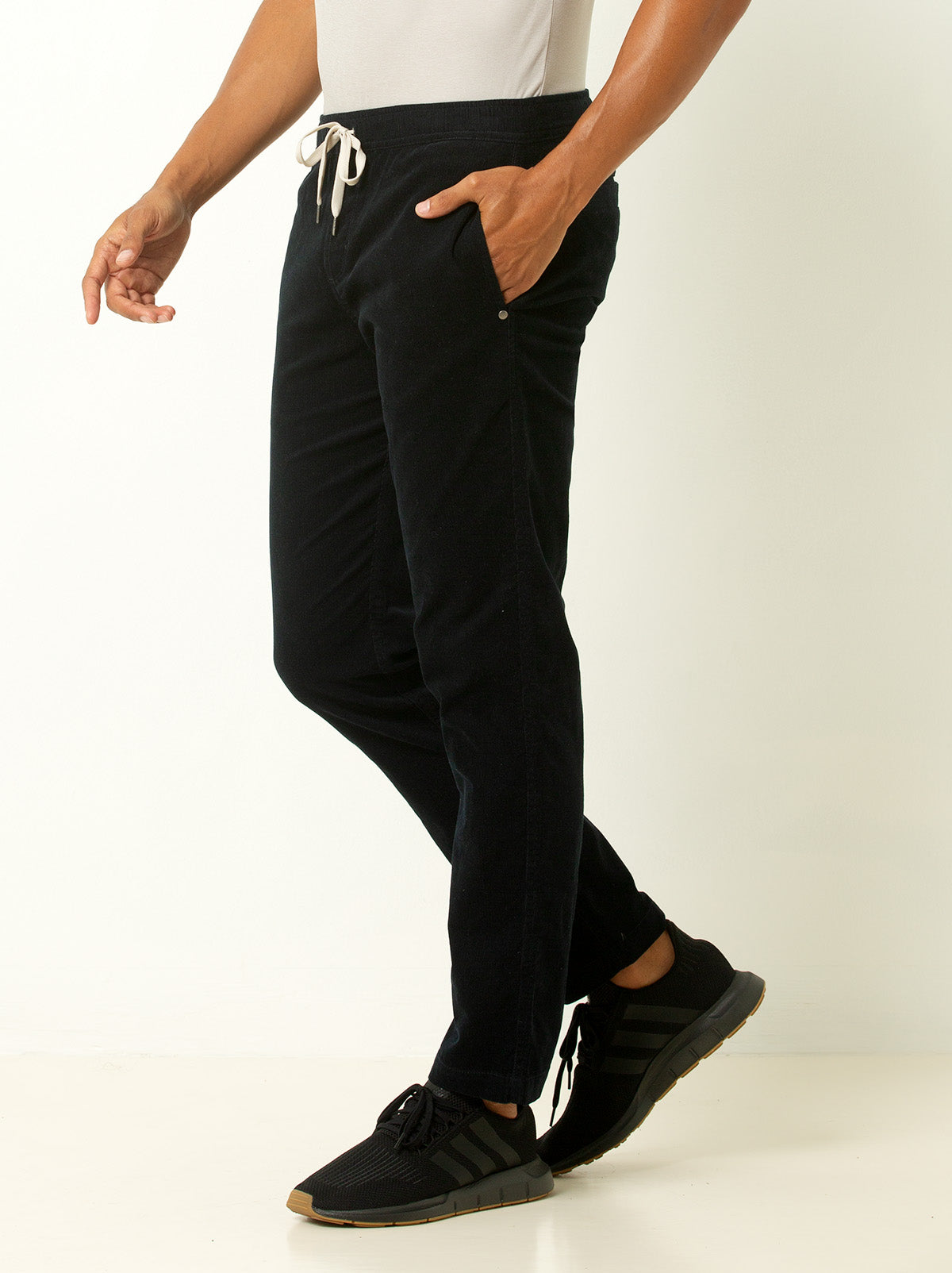 Drawstring Corduroy Pants