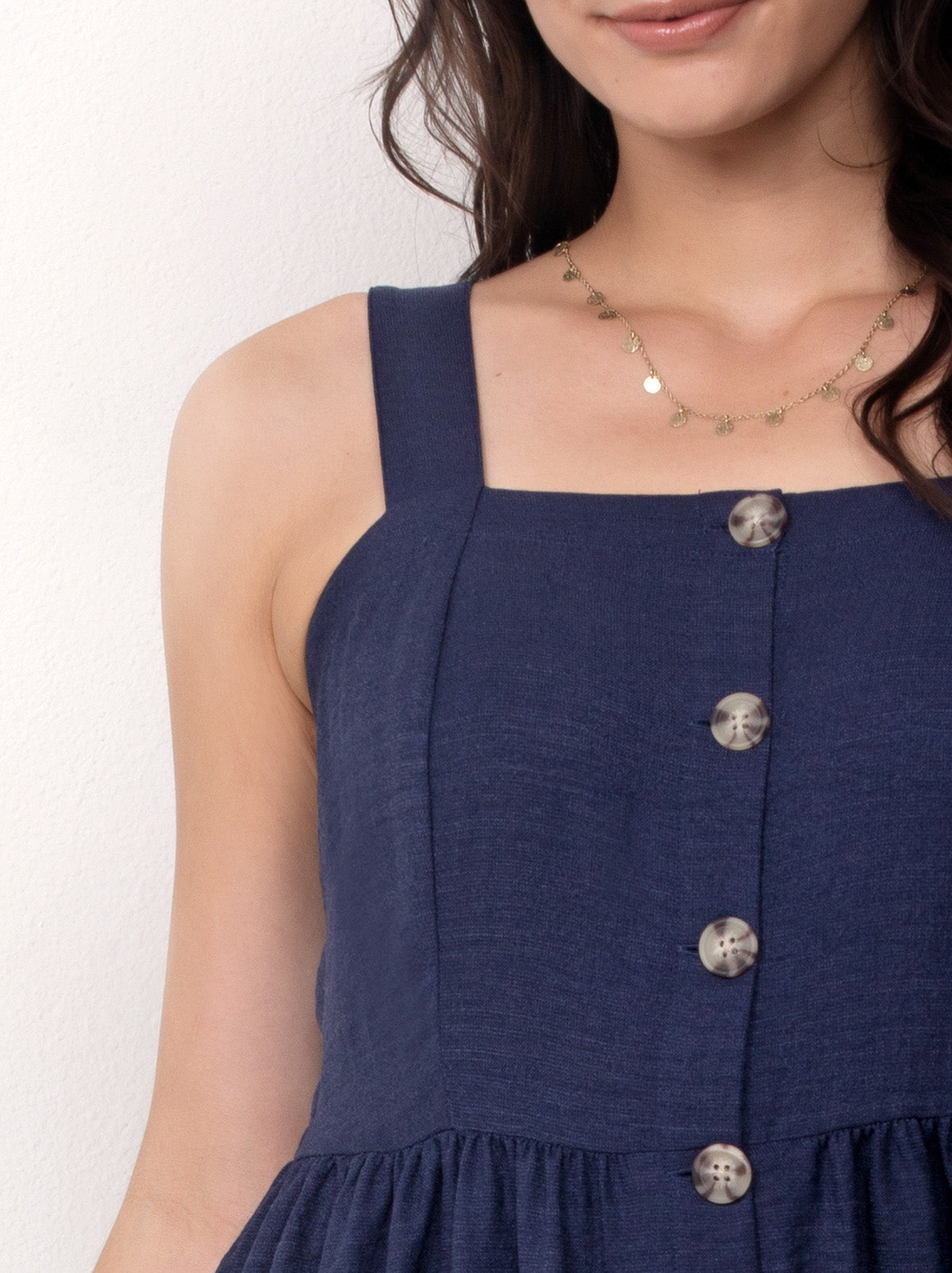 Button Front Midi Dress