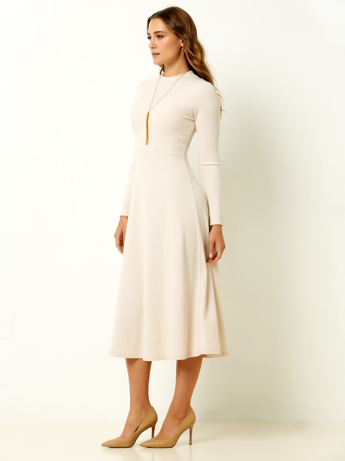 Ribbed Midi Dress