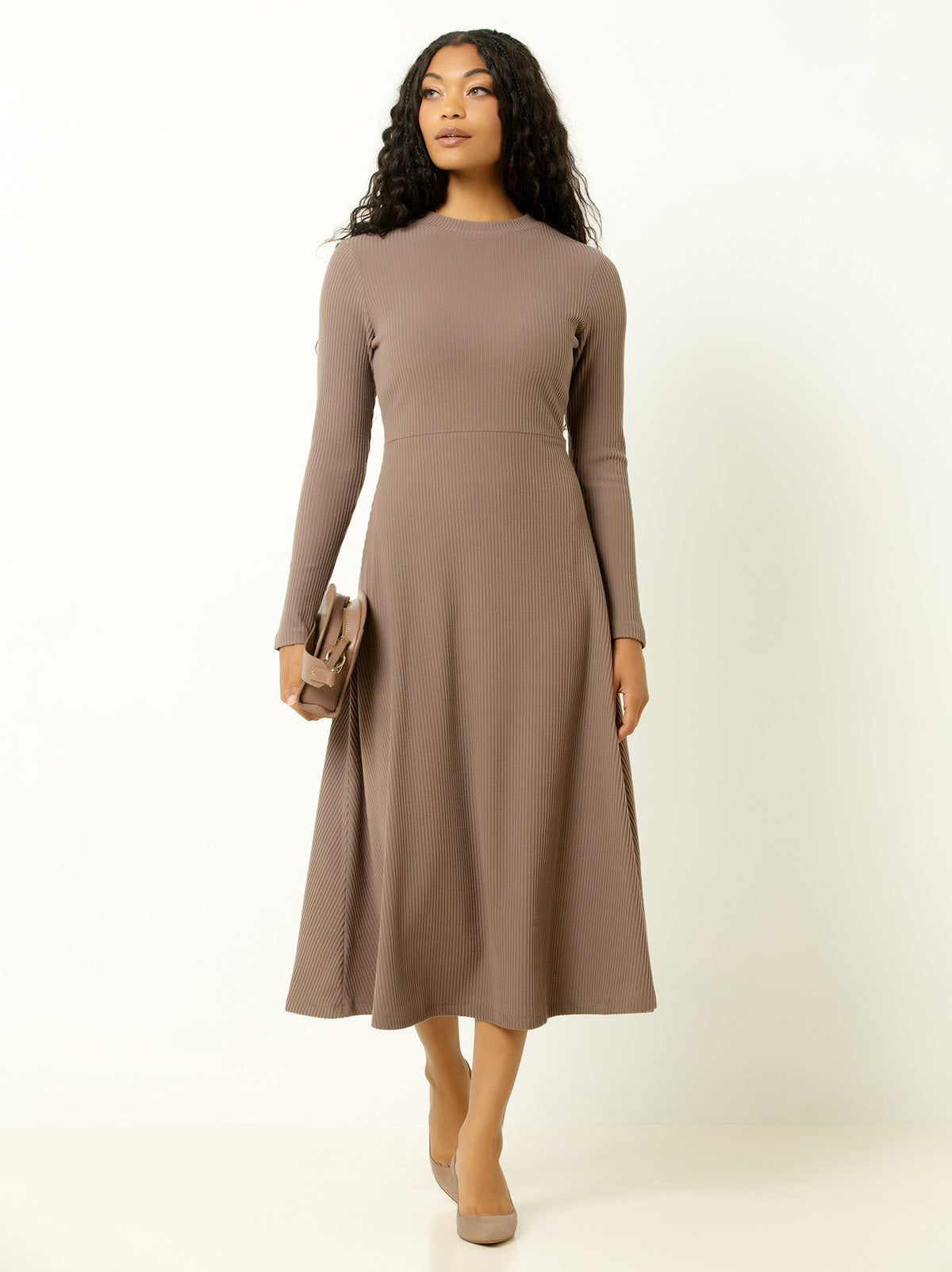 Women's Ribbed Midi Dress | Single Stitch