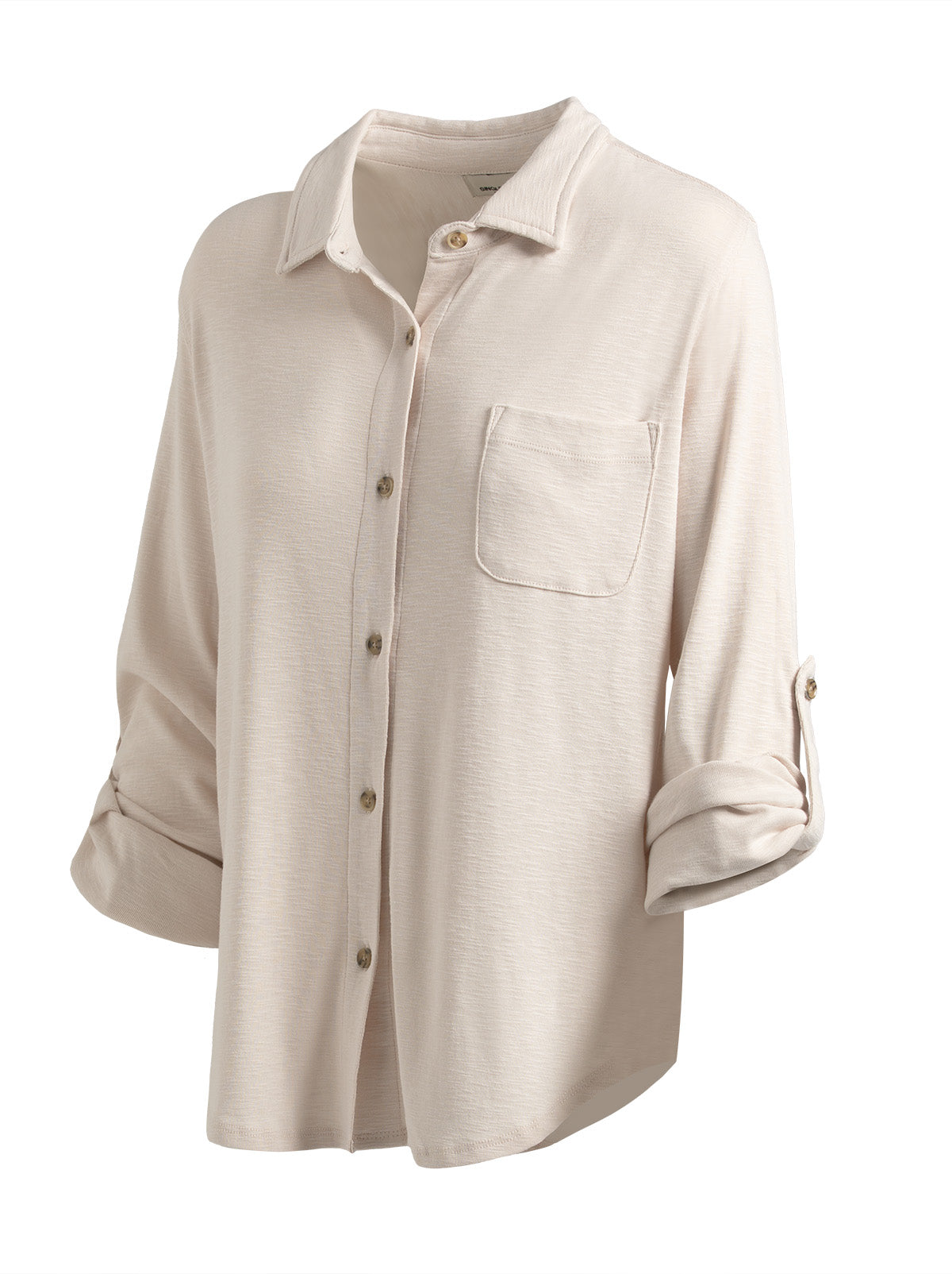 Knit Button-Up Shirt