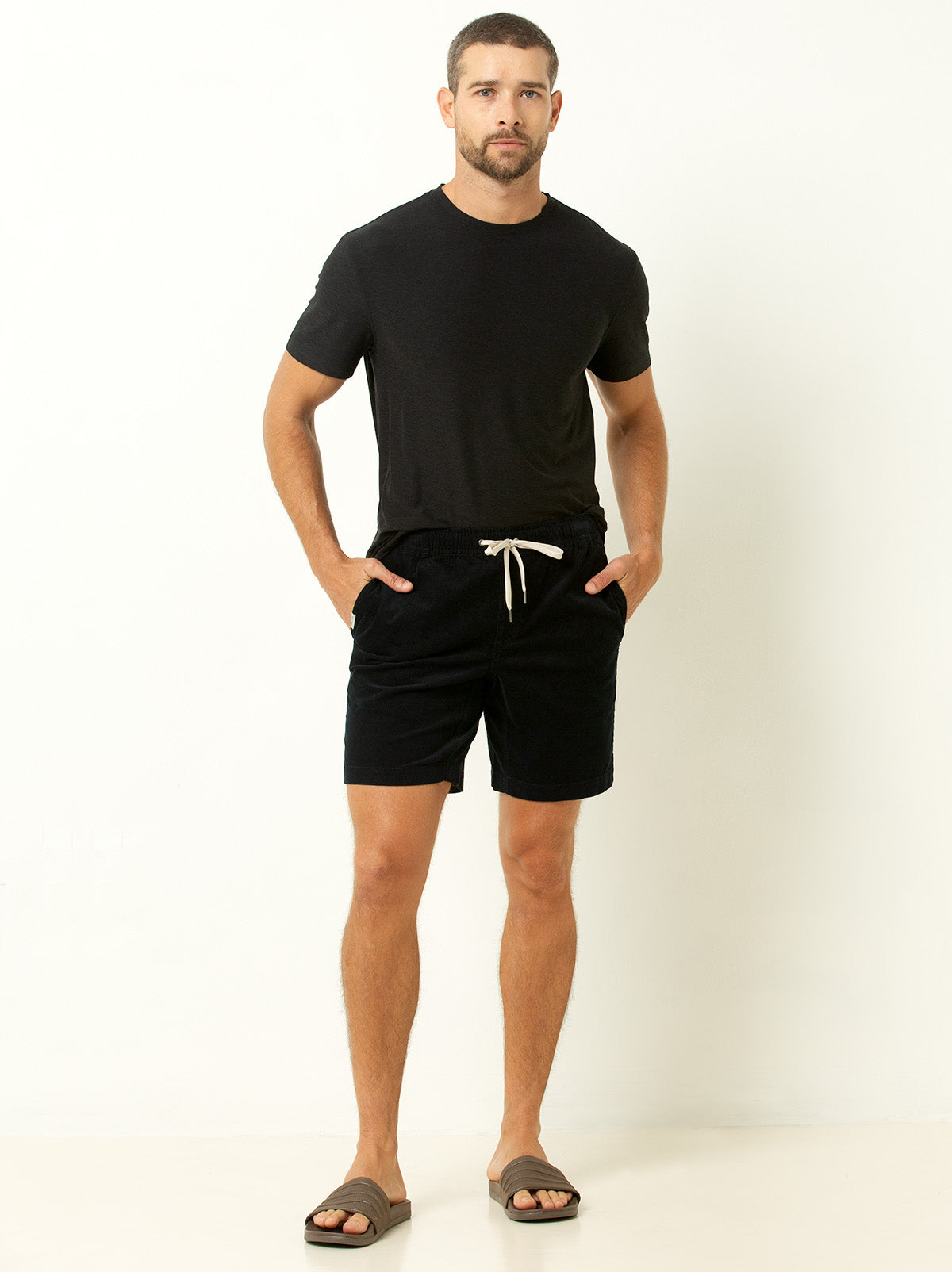 Drawstring Corduroy Shorts