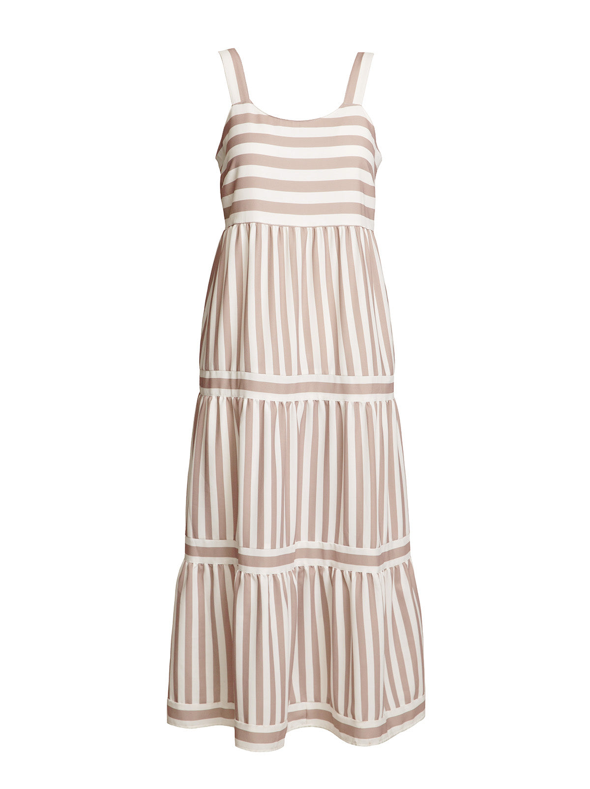 Striped Tiered Maxi Dress