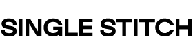 Text 'SINGLE STITCH' in black on a white background