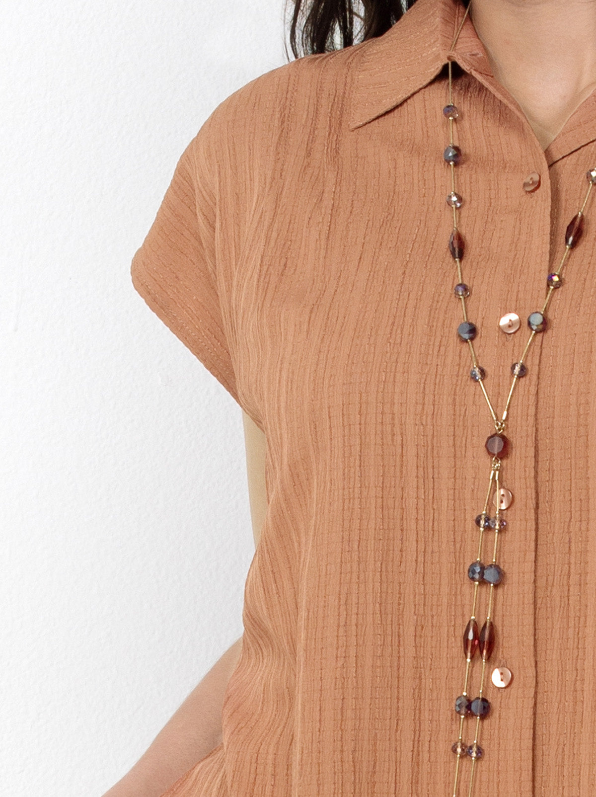 Button Front Shirt with Palazzo Pants Set