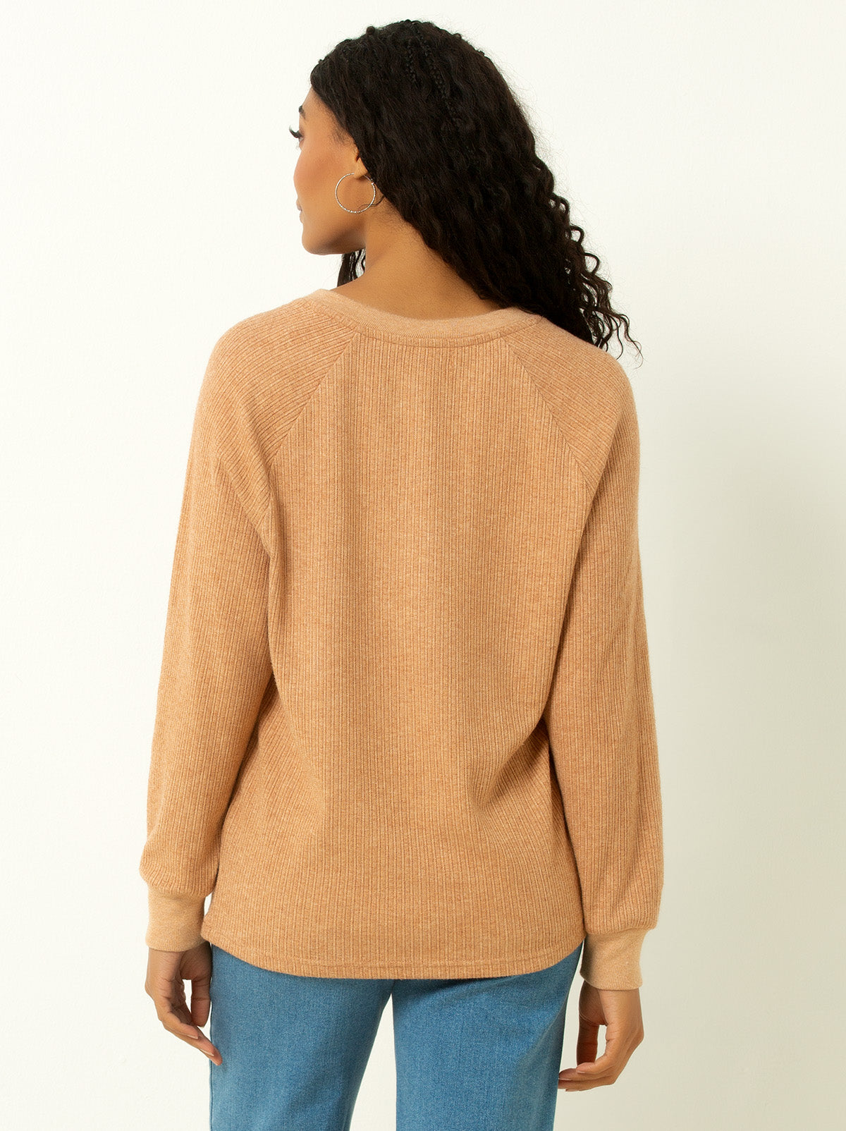 Classic Ribbed V-Neck Sweater