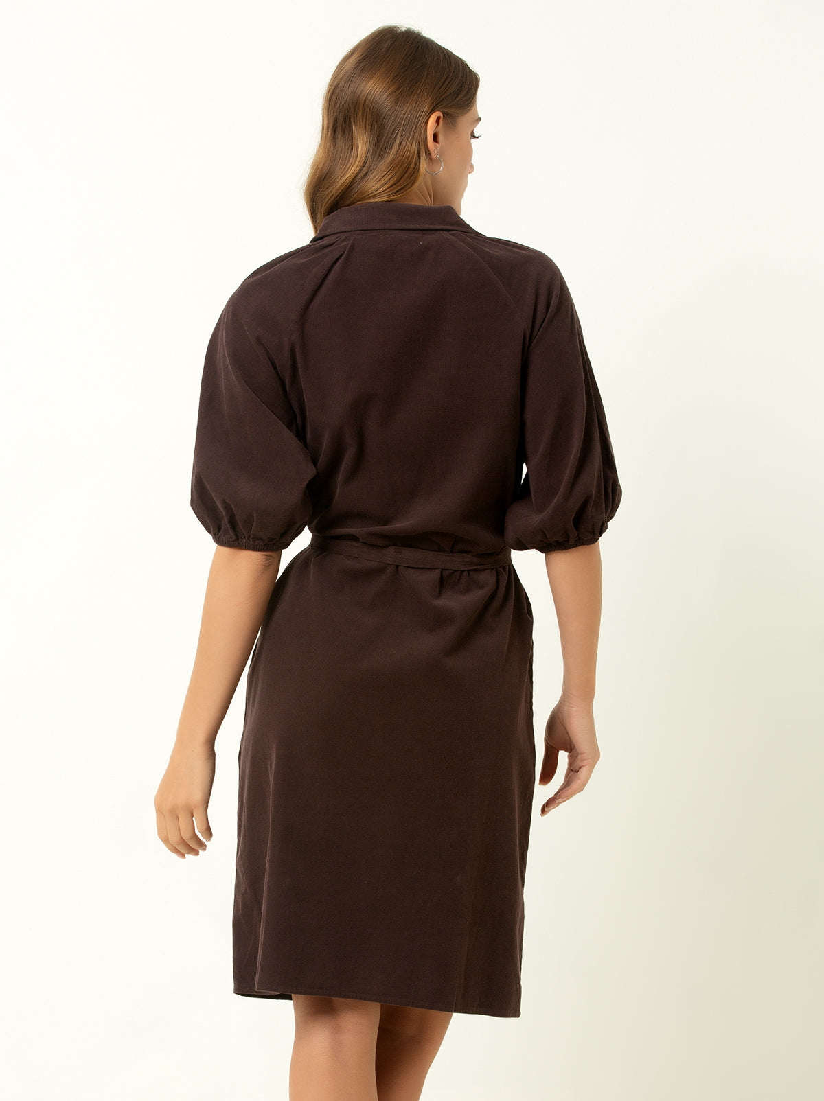 Corduroy Midi Shirtdress