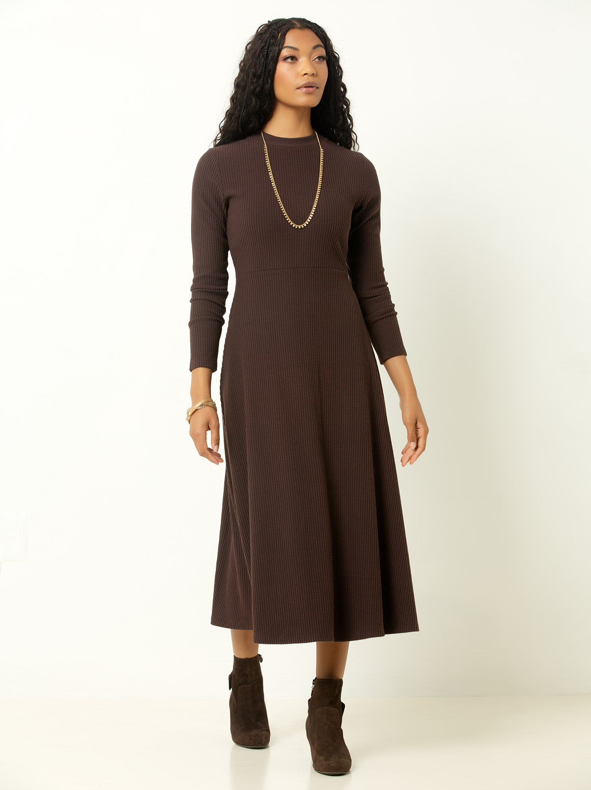 Ribbed Midi Dress