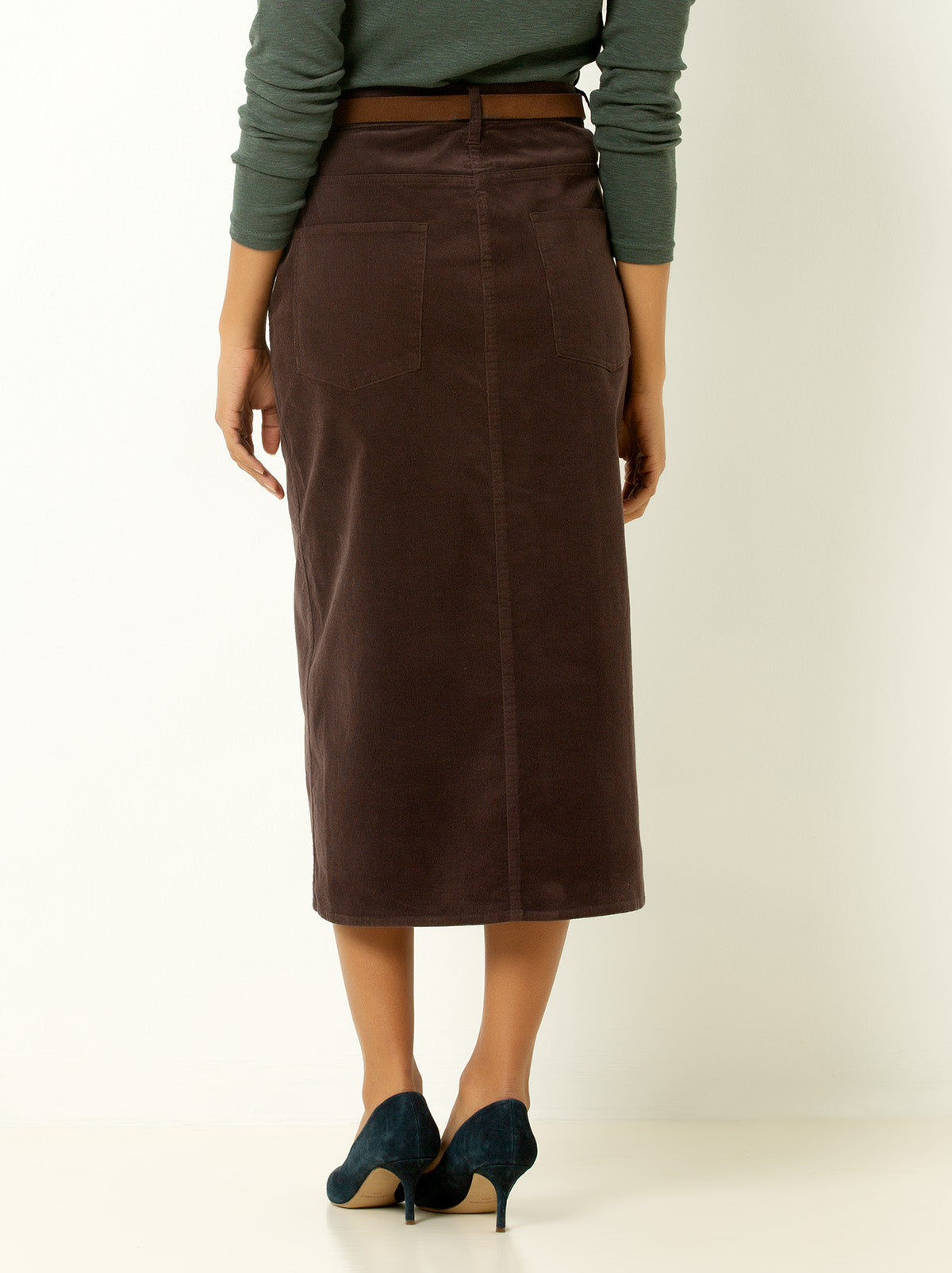 Corduroy Midi Skirt