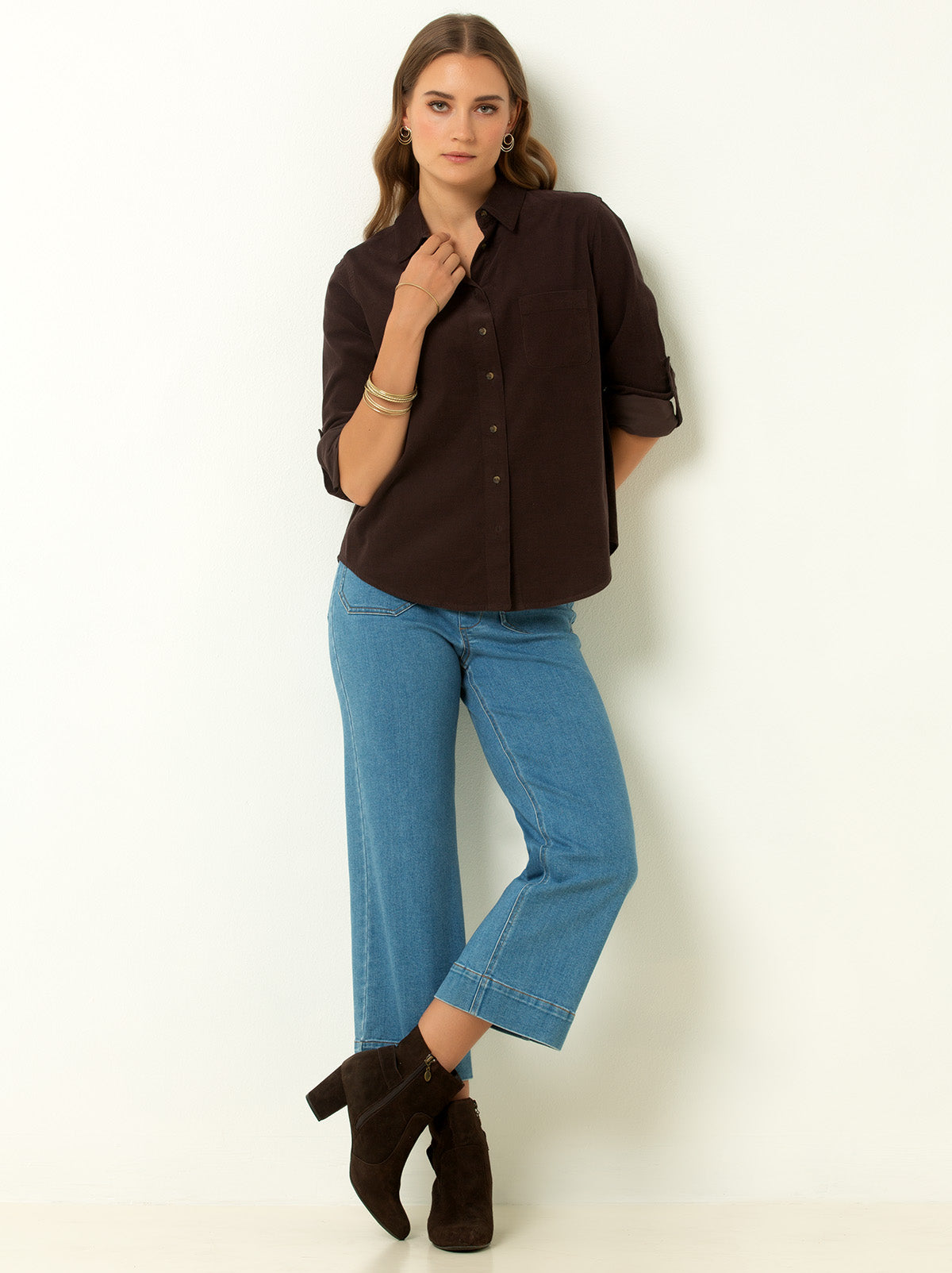 Corduroy Button-Up Shirt