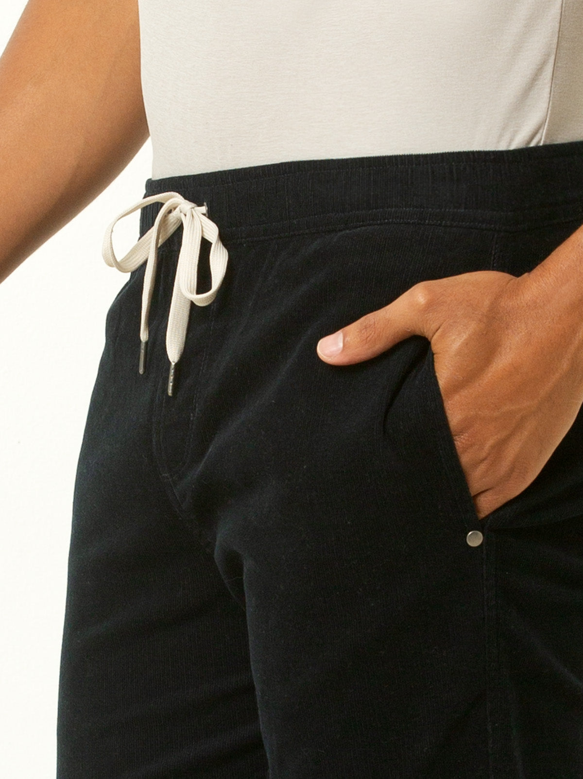Drawstring Corduroy Pants