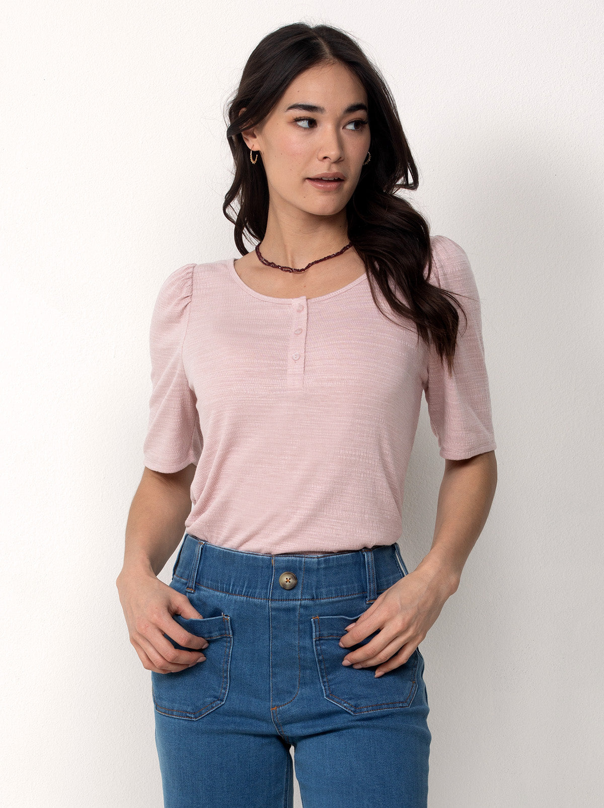 Ultra Soft Scoop Neck Henley