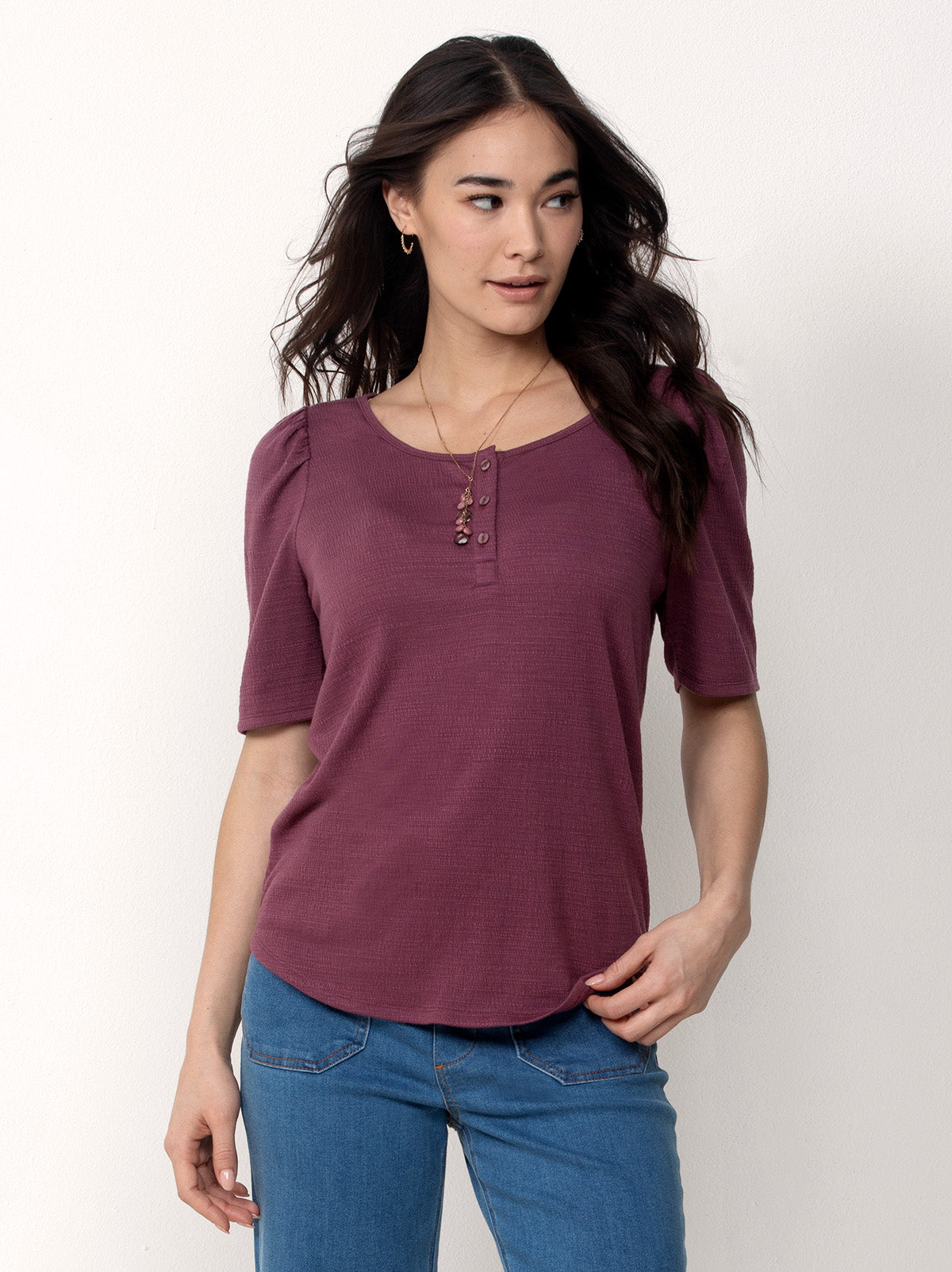 Ultra Soft Scoop Neck Henley