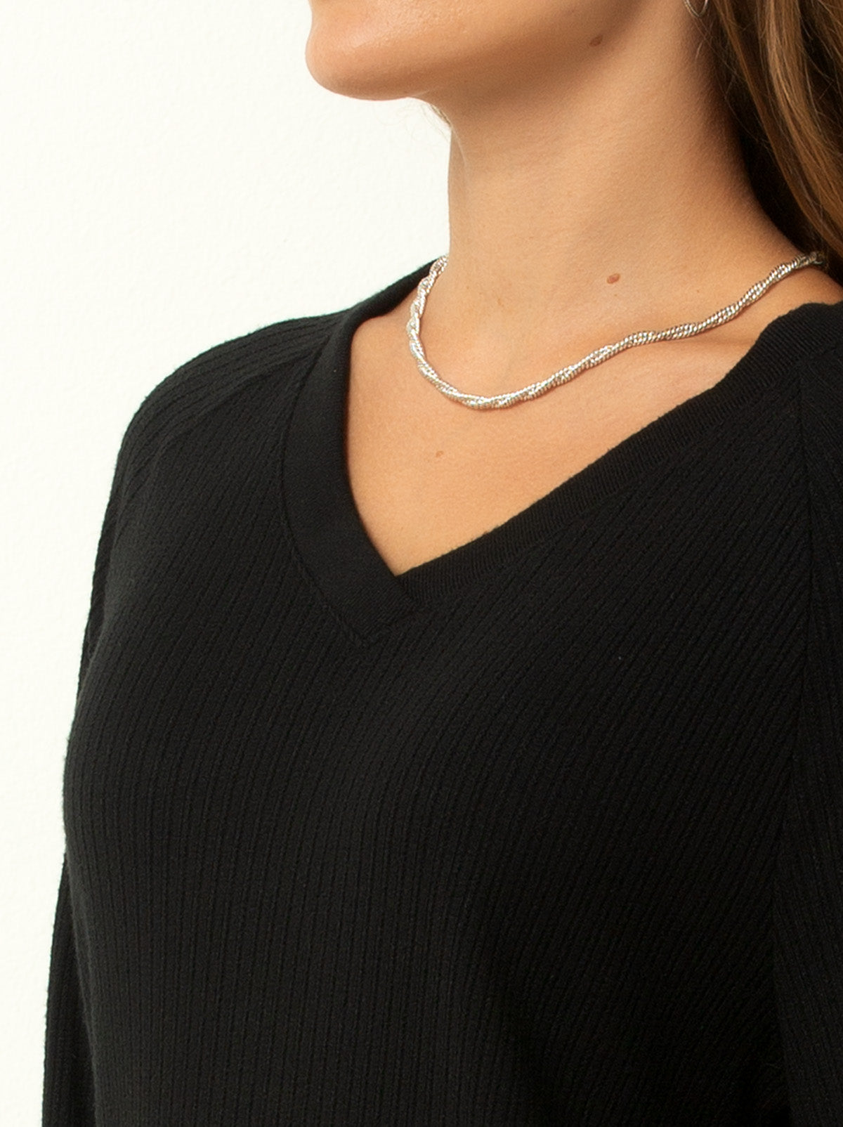 Classic Ribbed V-Neck Sweater