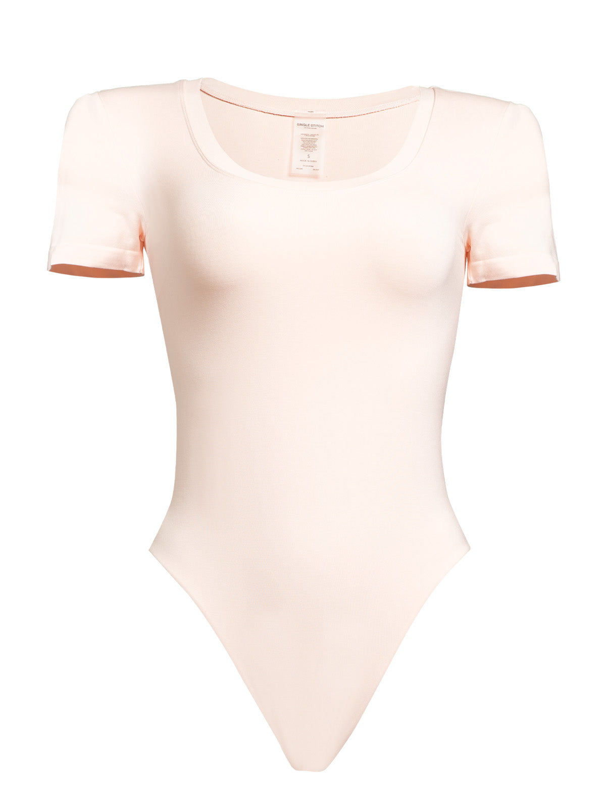 pink ghost model image of bodysuit