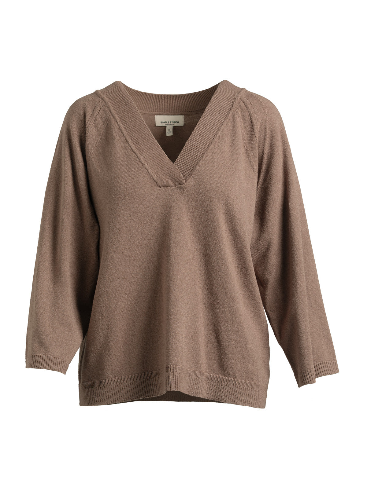 Drop Shoulder V-Neck Sweater