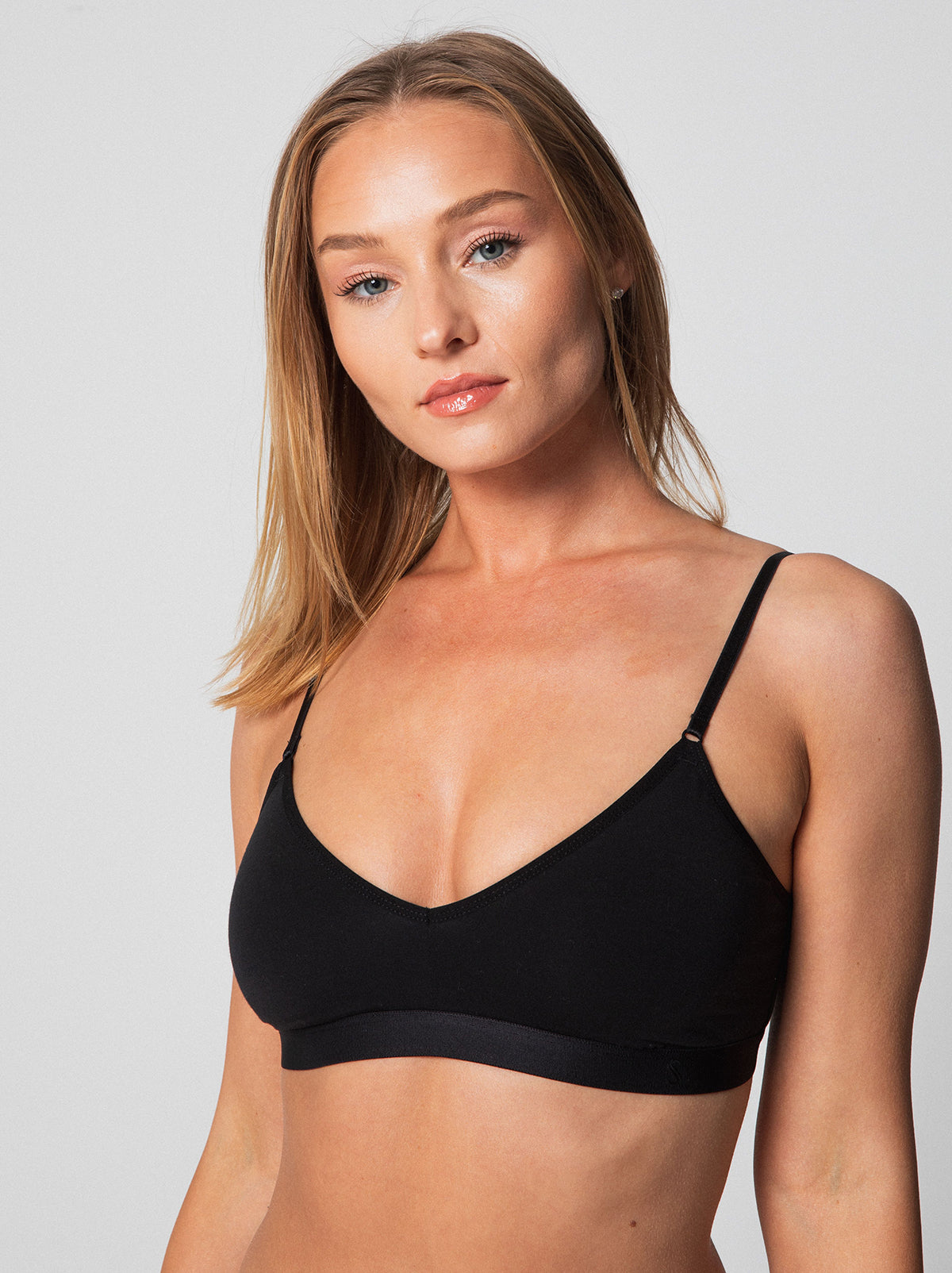 INIBUD Bralette for Women Triangle Cups Removable Padded Wire Free Pull On  Closure (as1, Alpha, s, Regular, Regular, 3 Pack Black&Brown Sugar& Wheat)  at  Women's Clothing store